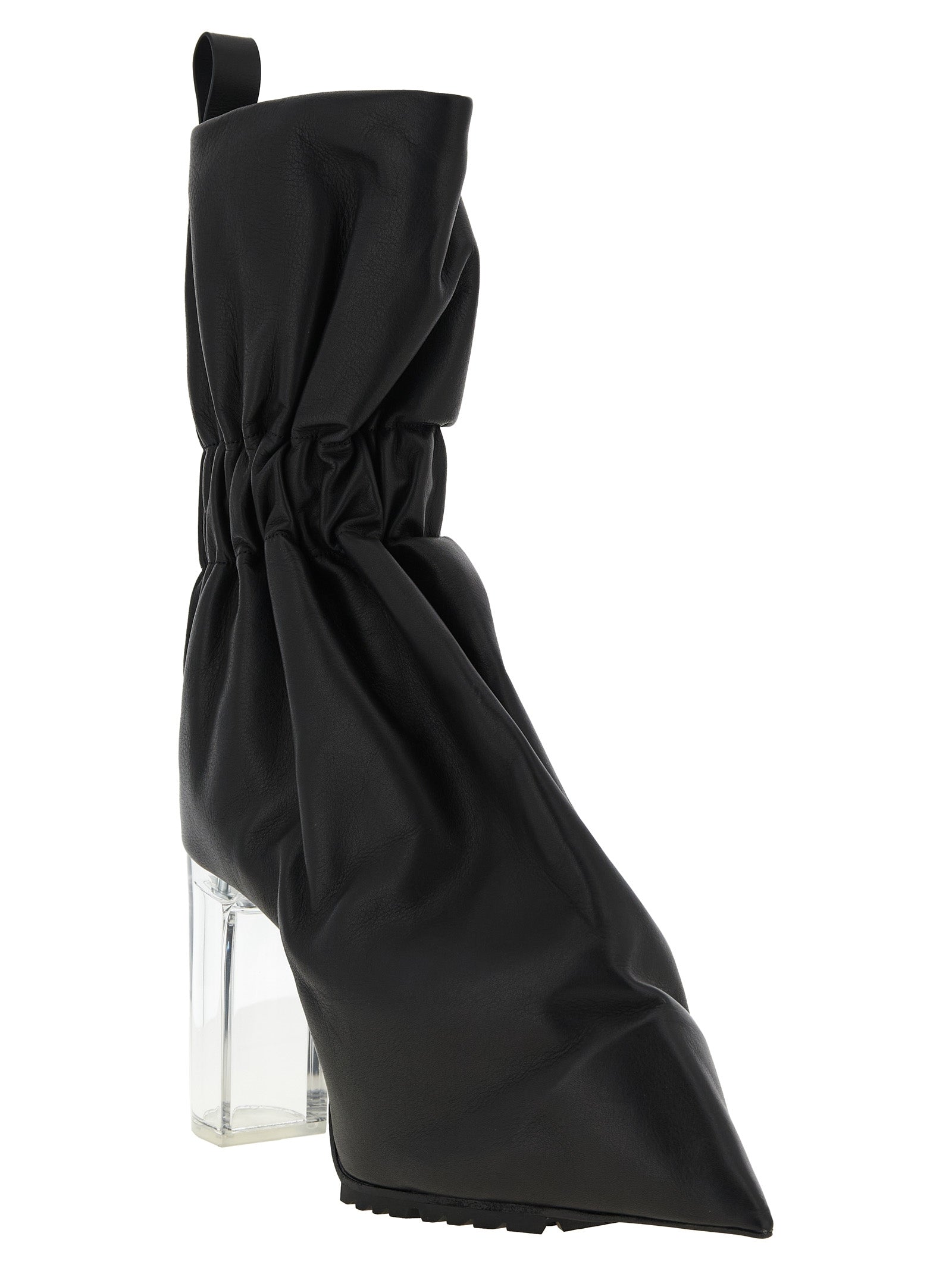 Rick Owens Black Calfskin Ankle Women's Boots
