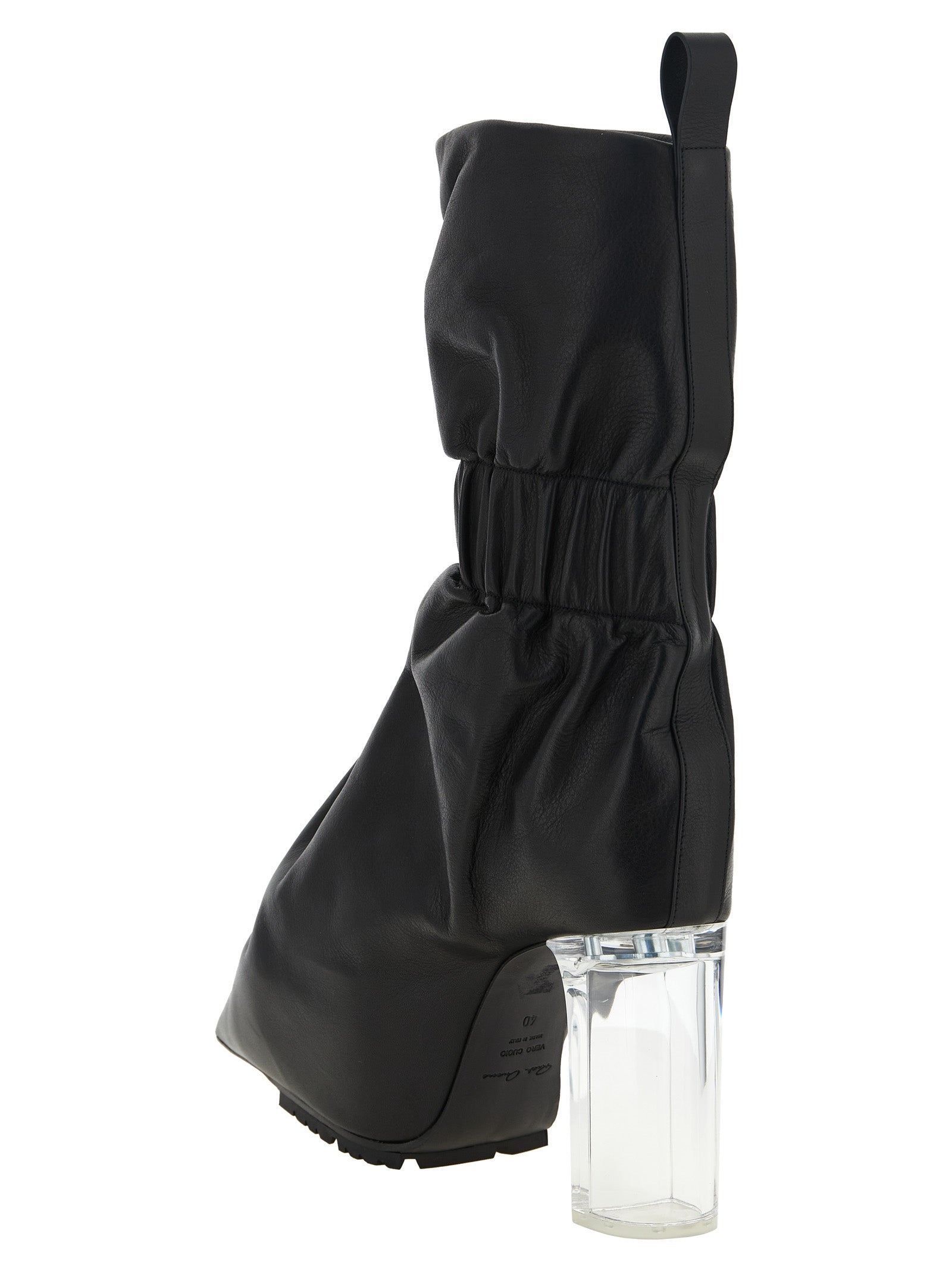 Rick Owens Black Calfskin Ankle Women's Boots