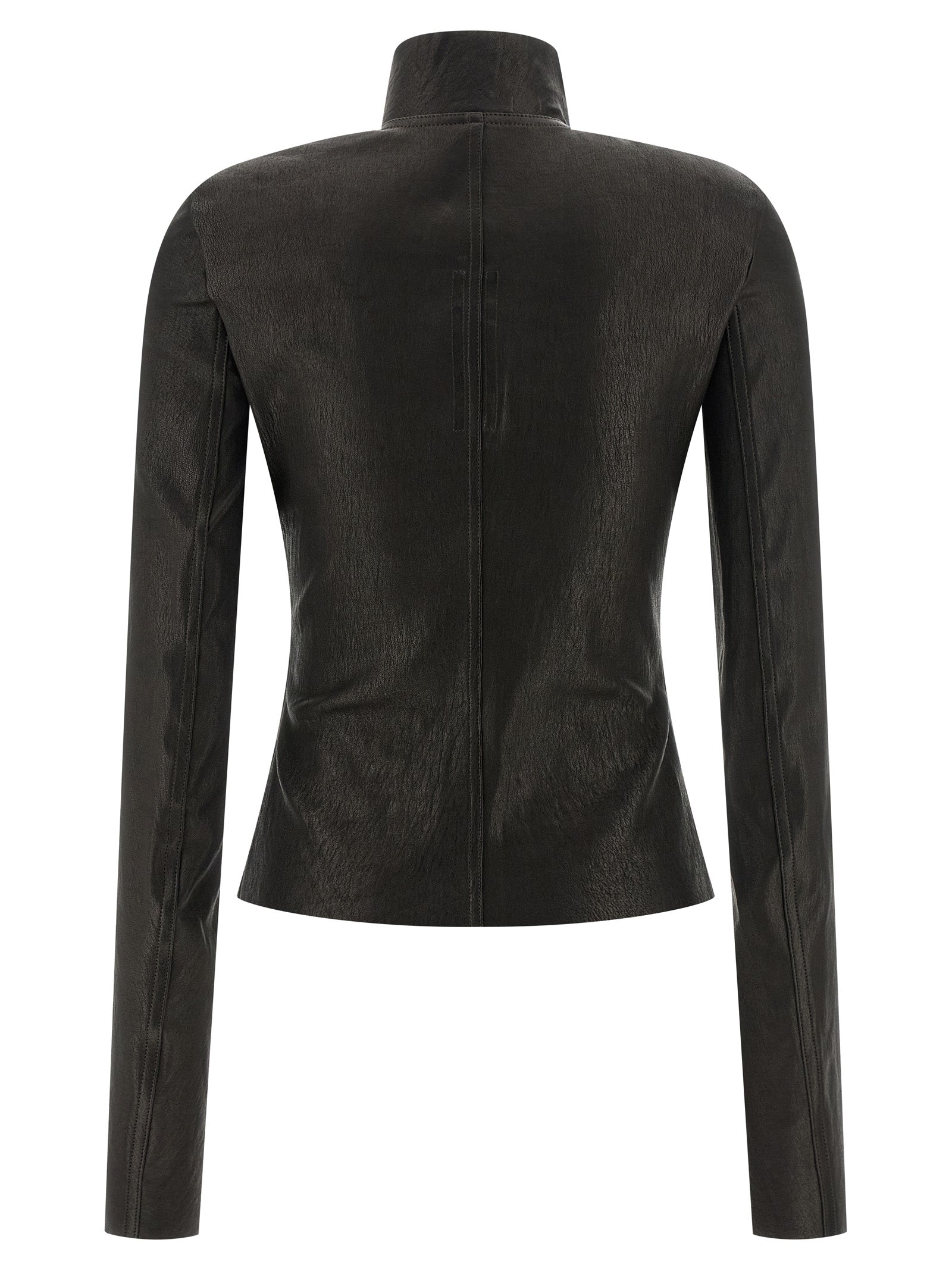 Rick Owens Black Lamb Leather Leather Women's Jacket