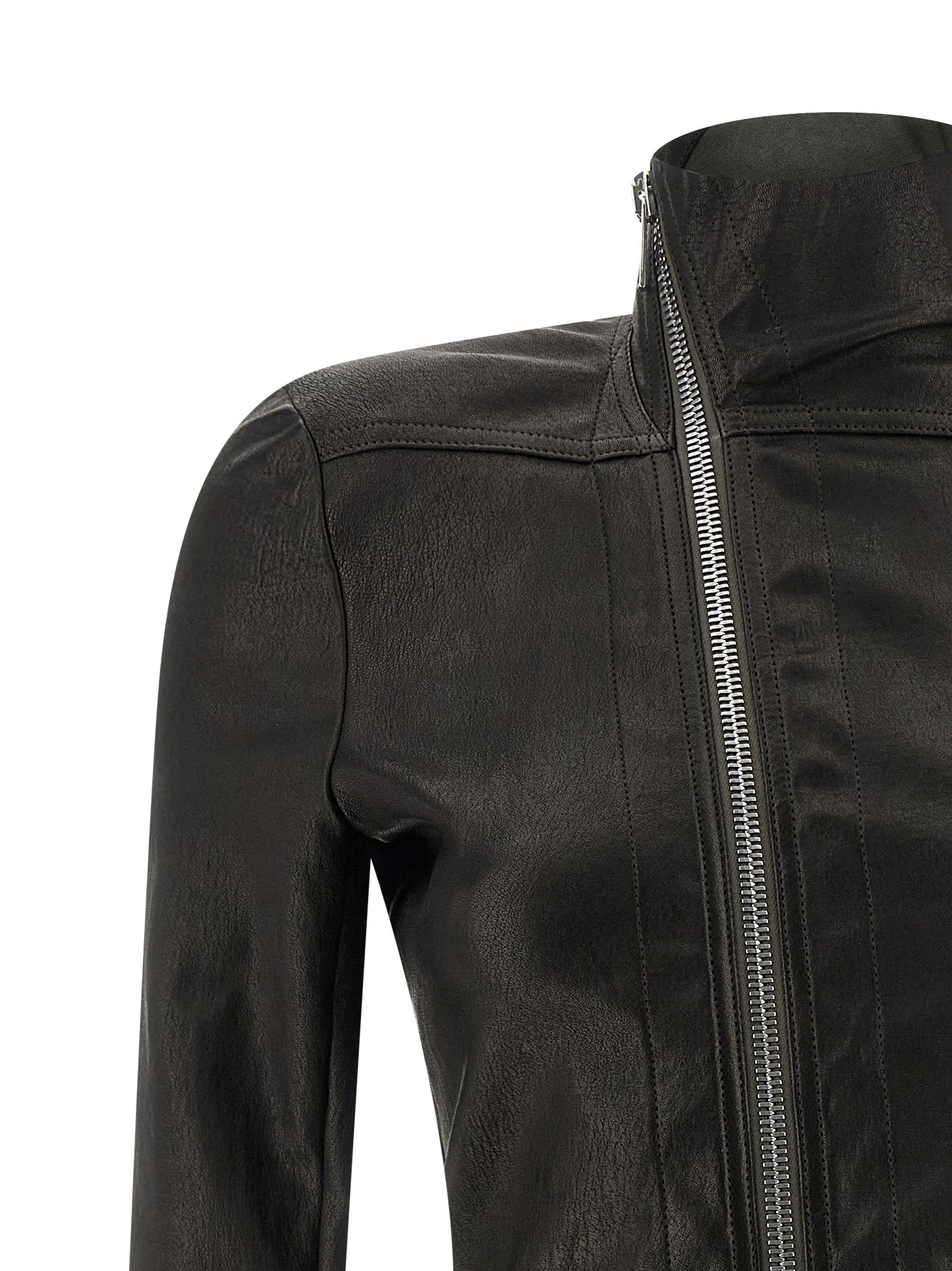 Rick Owens Black Lamb Leather Leather Women's Jacket