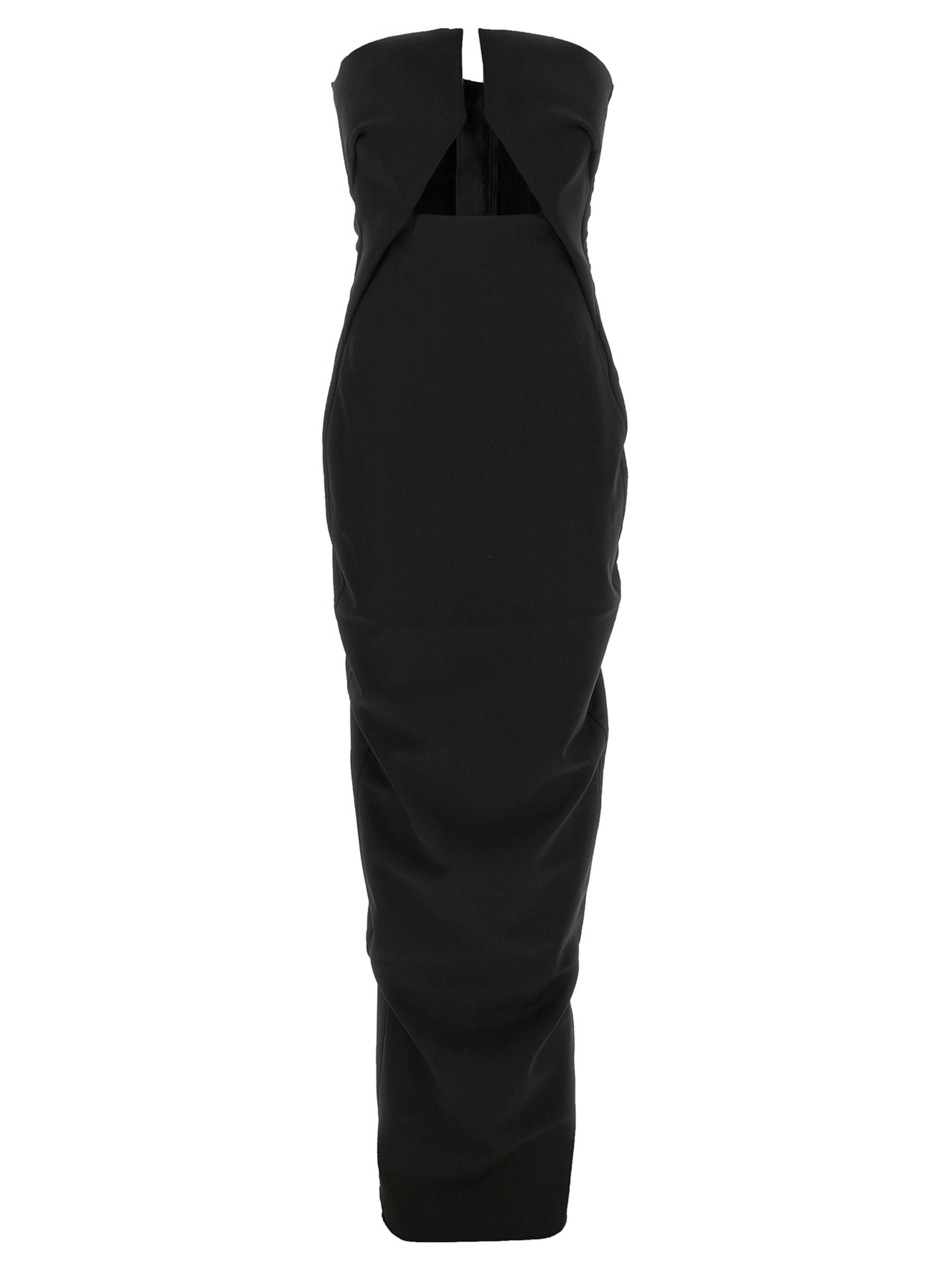 Rick Owens Black Wool Long Women's Dress