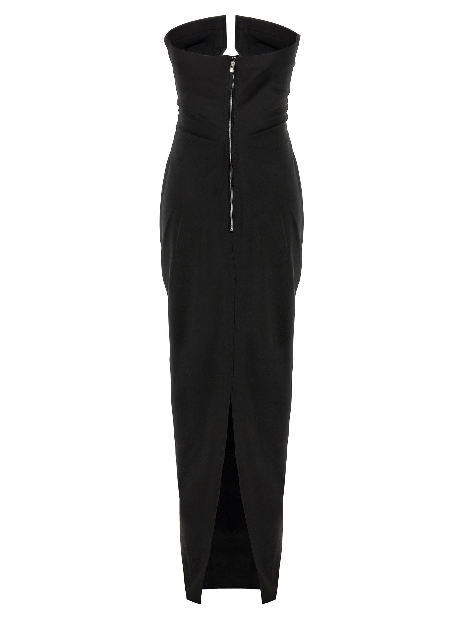 Rick Owens Black Wool Long Women's Dress