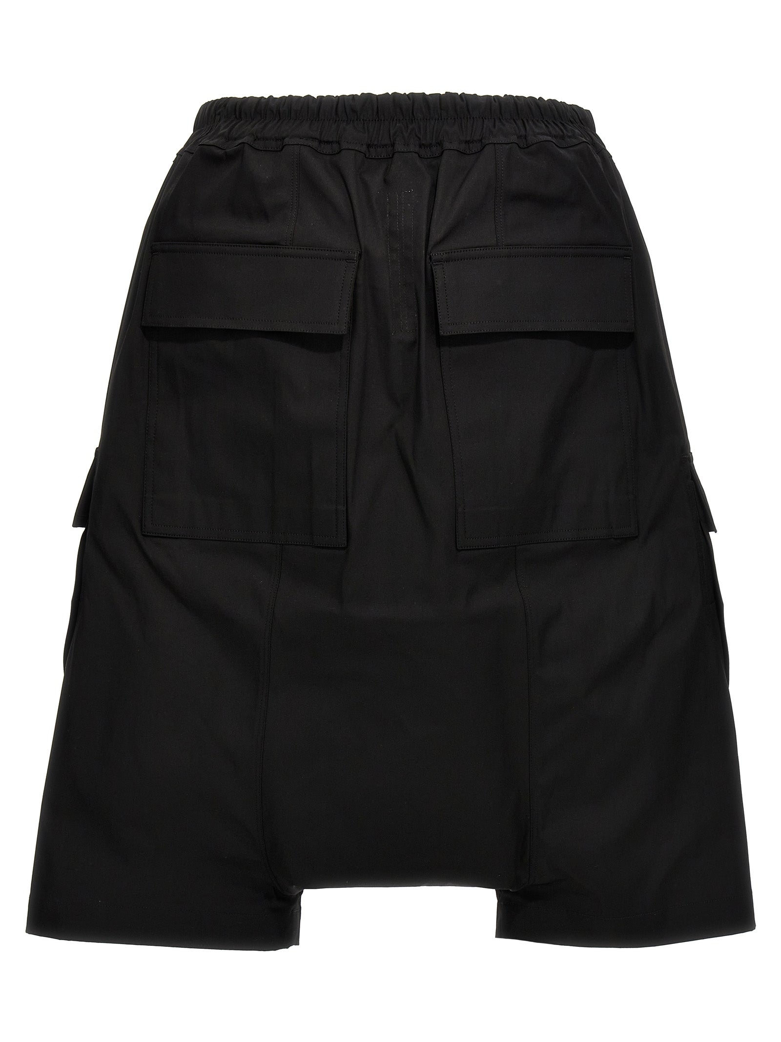 Rick Owens Black Cotton Bermuda Men's Shorts