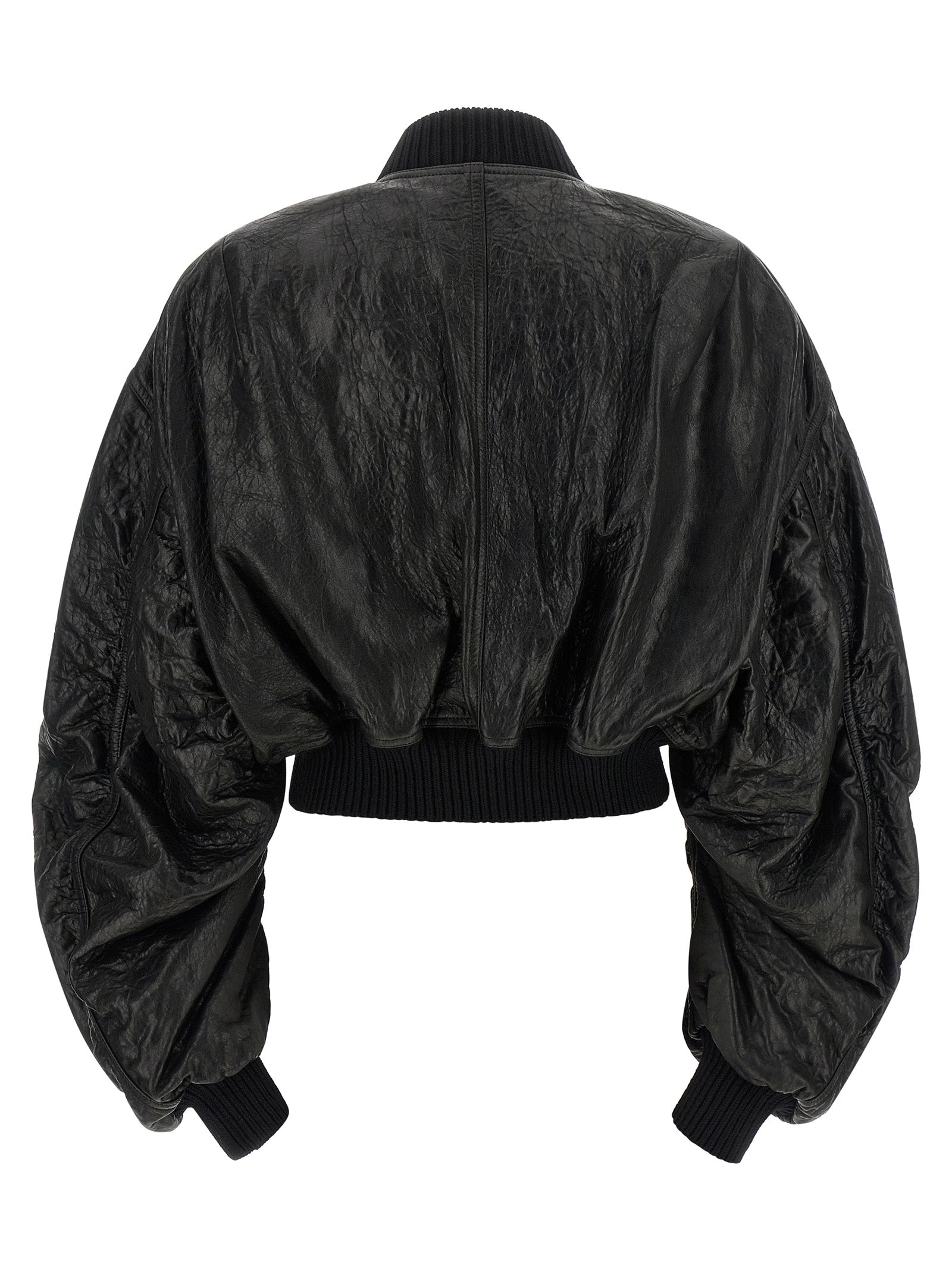 Rick Owens Black Lamb Leather Leather Women's Jacket
