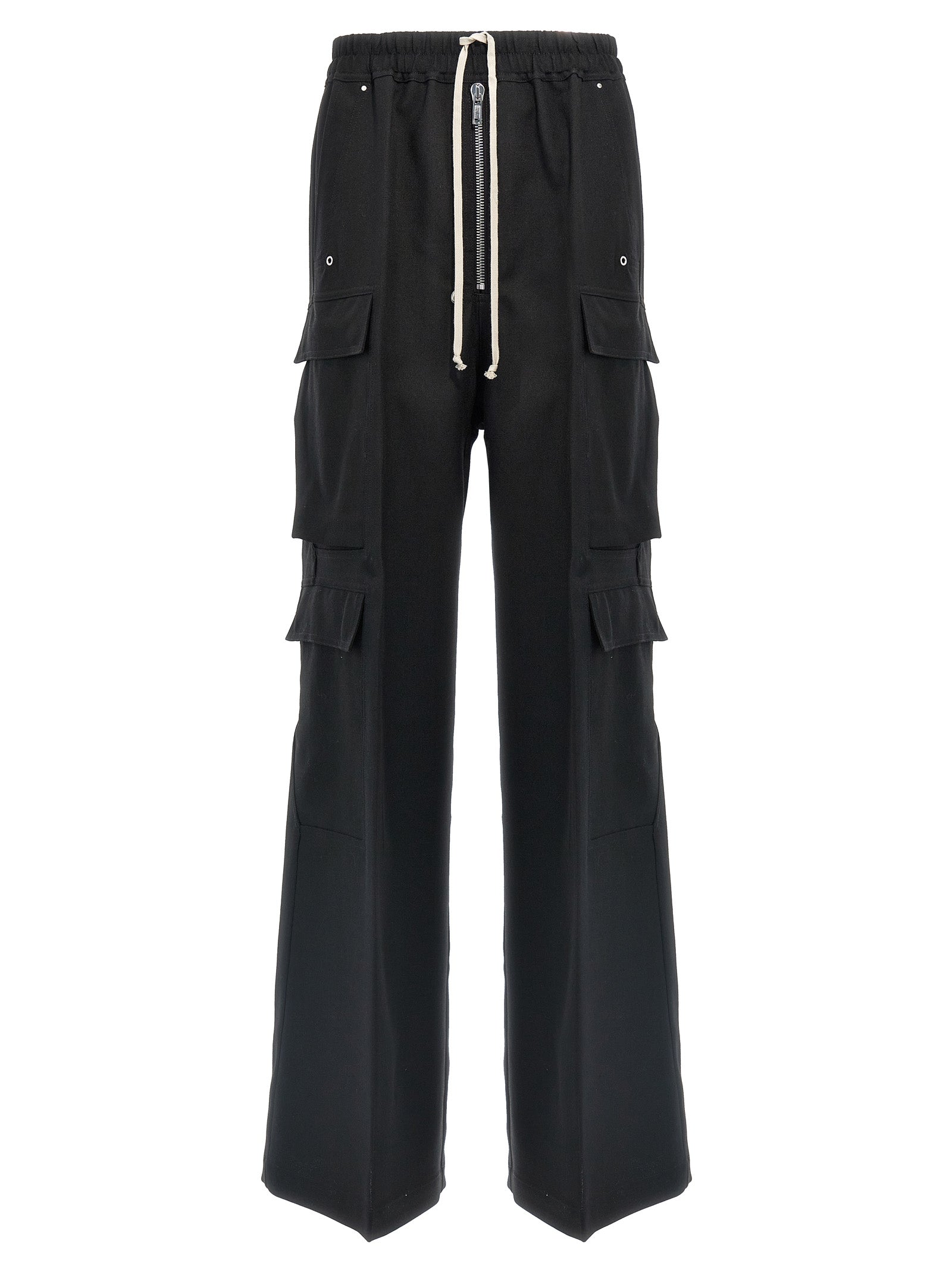 Rick Owens Black Wool Cargo Women's Pants