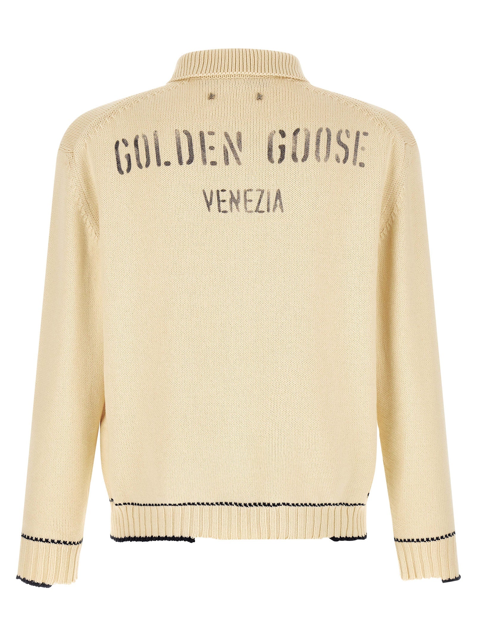 Golden Goose White Cotton Polo Men's Shirt