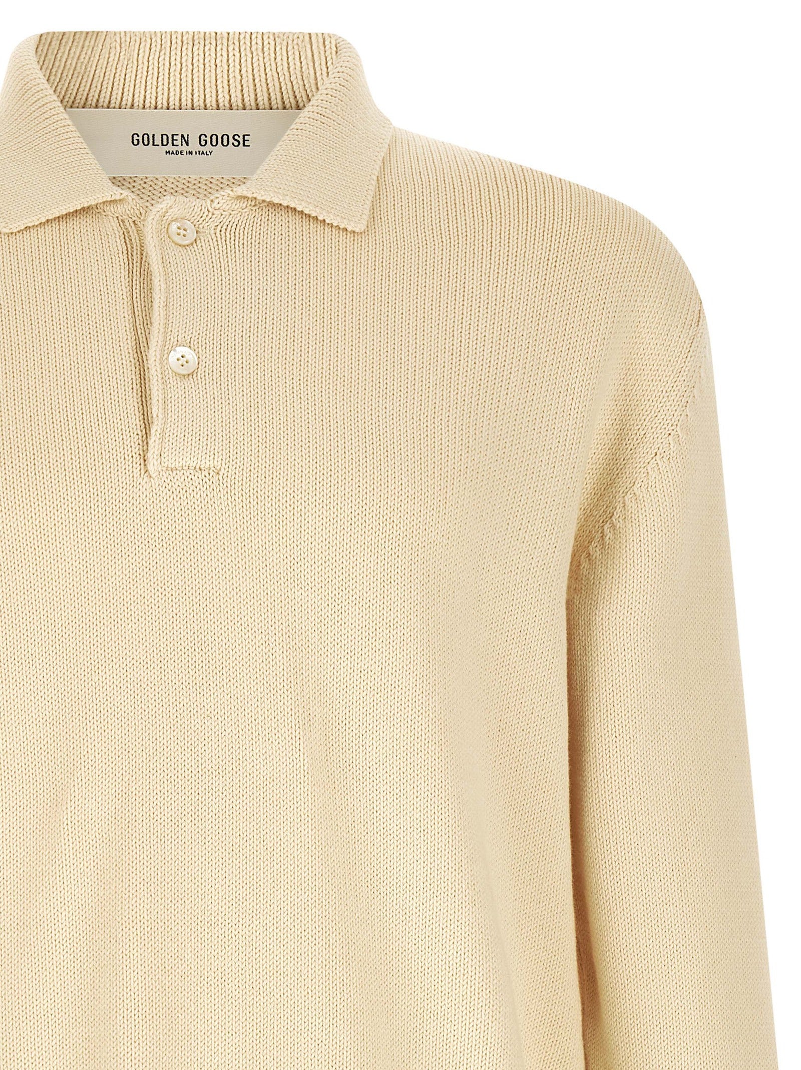 Golden Goose White Cotton Polo Men's Shirt