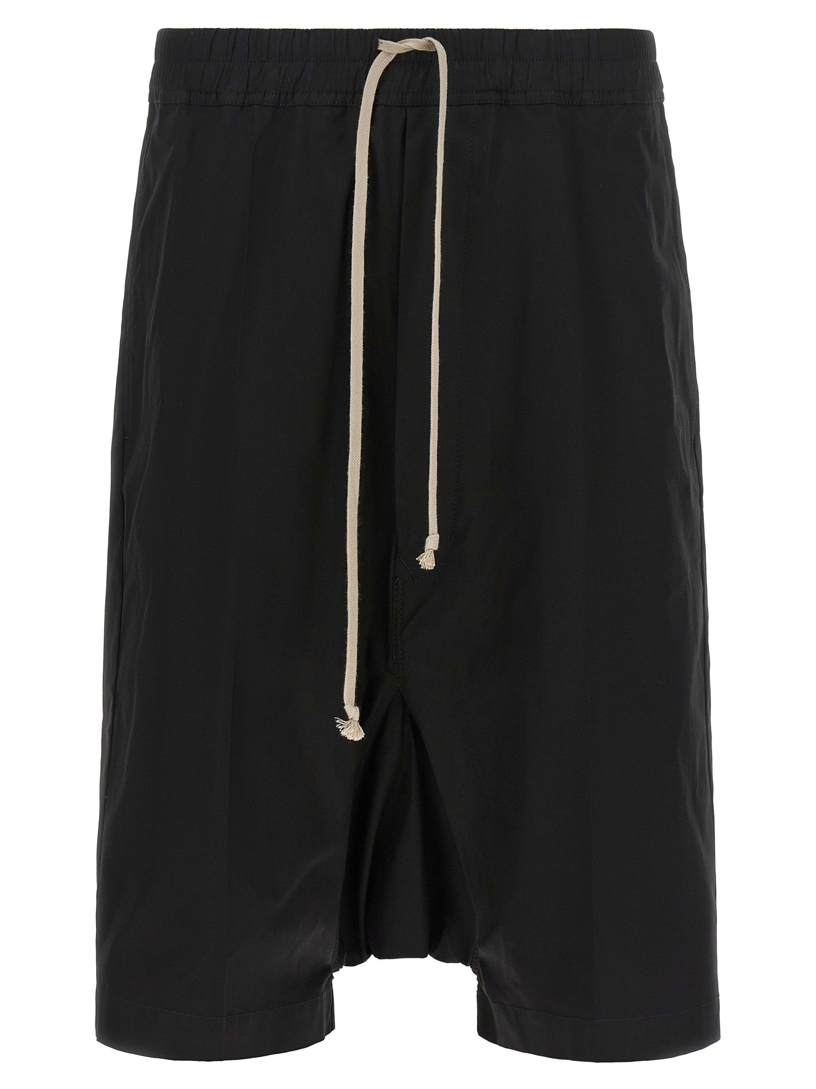 Rick Owens Black Cotton Bermuda Men's Shorts