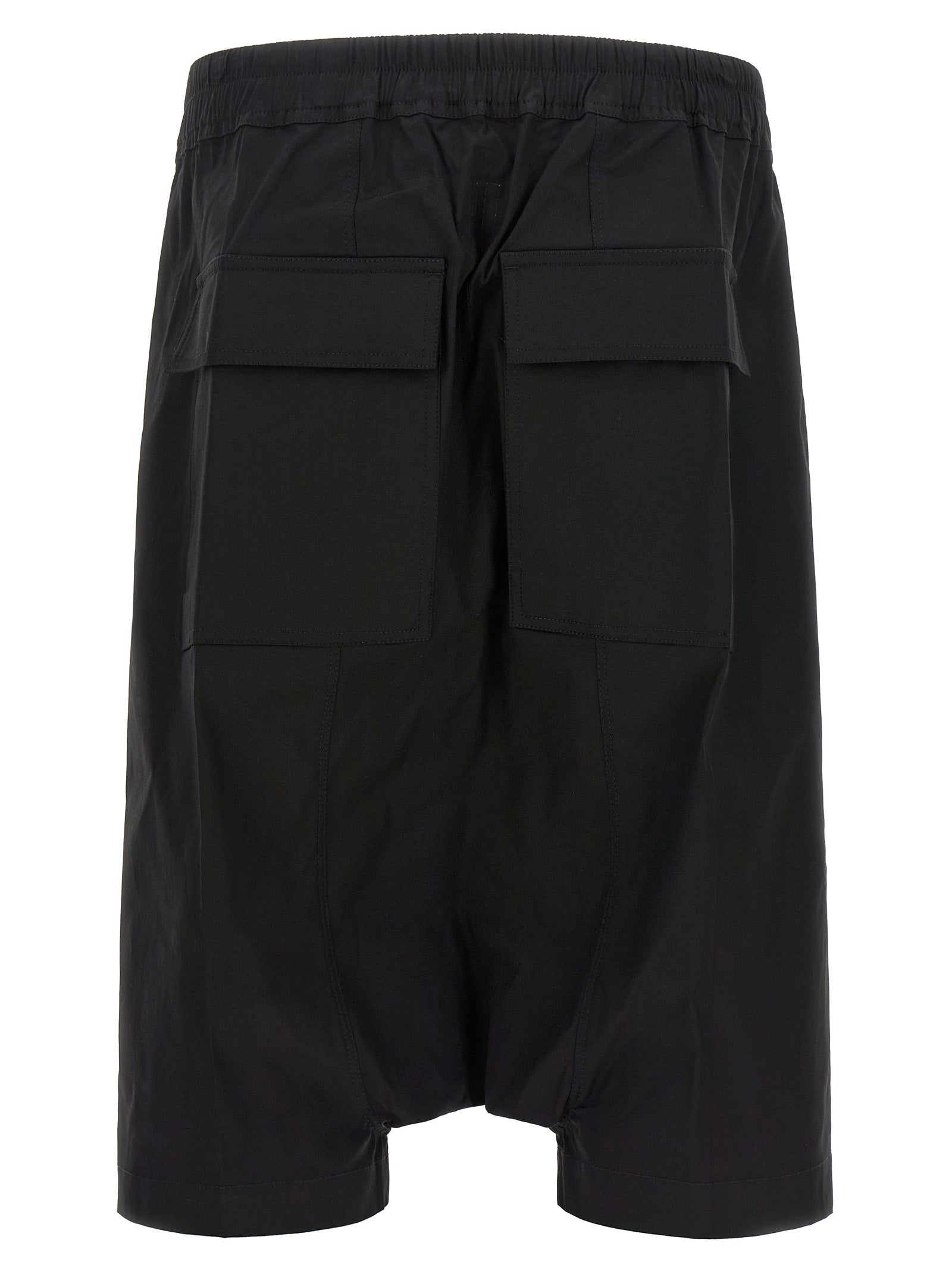 Rick Owens Black Cotton Bermuda Men's Shorts