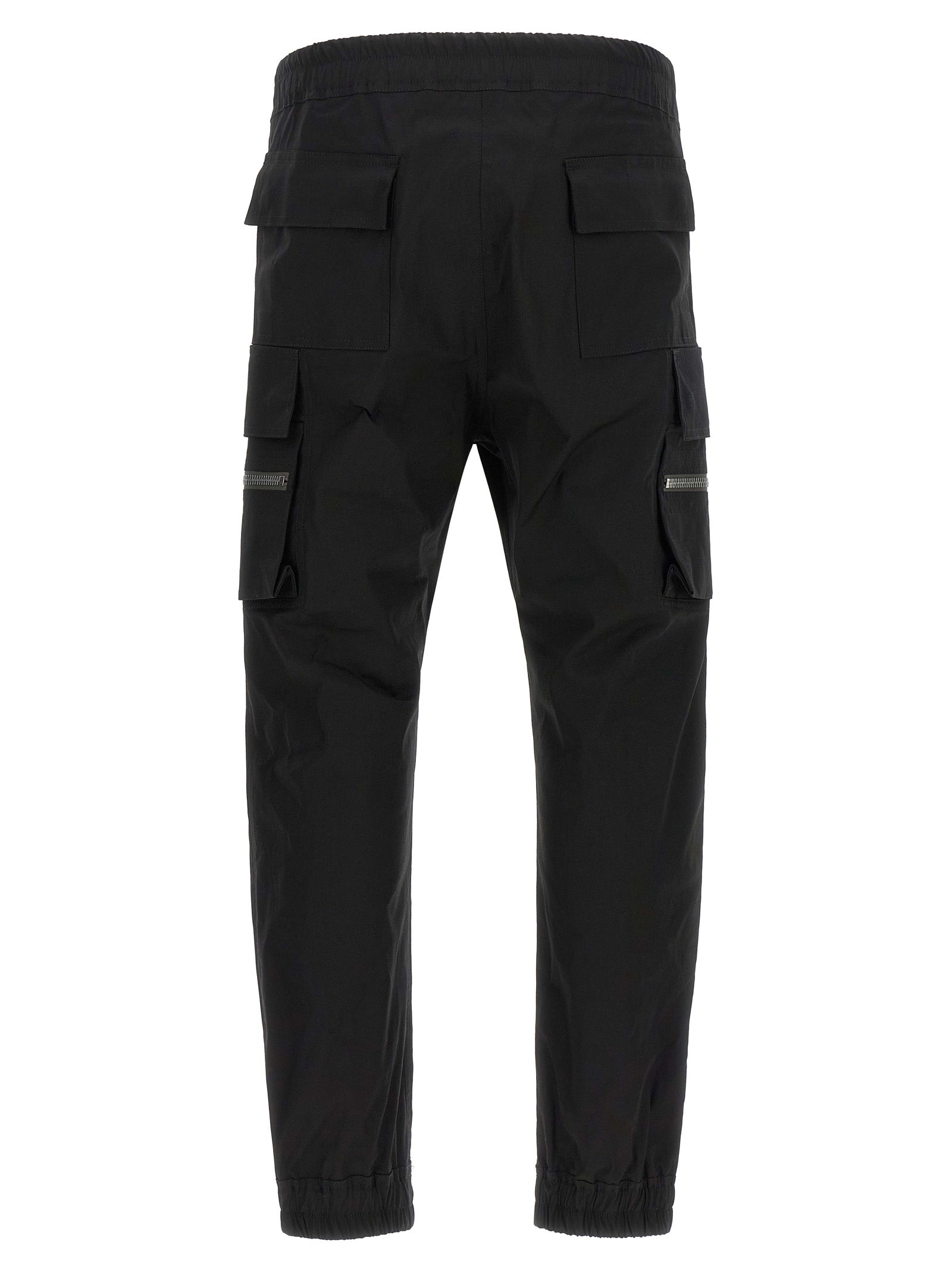 Rick Owens Black Cotton Cargo Men's Pants