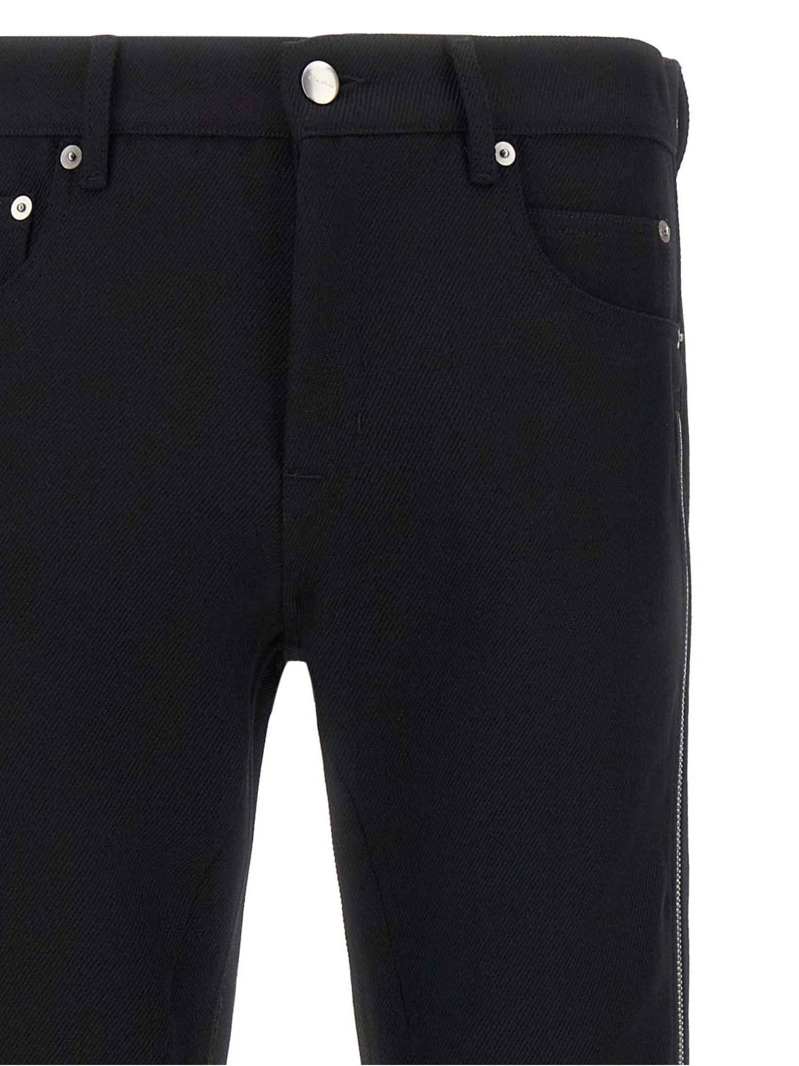 Rick Owens Black Virgin Wool Men's Pants