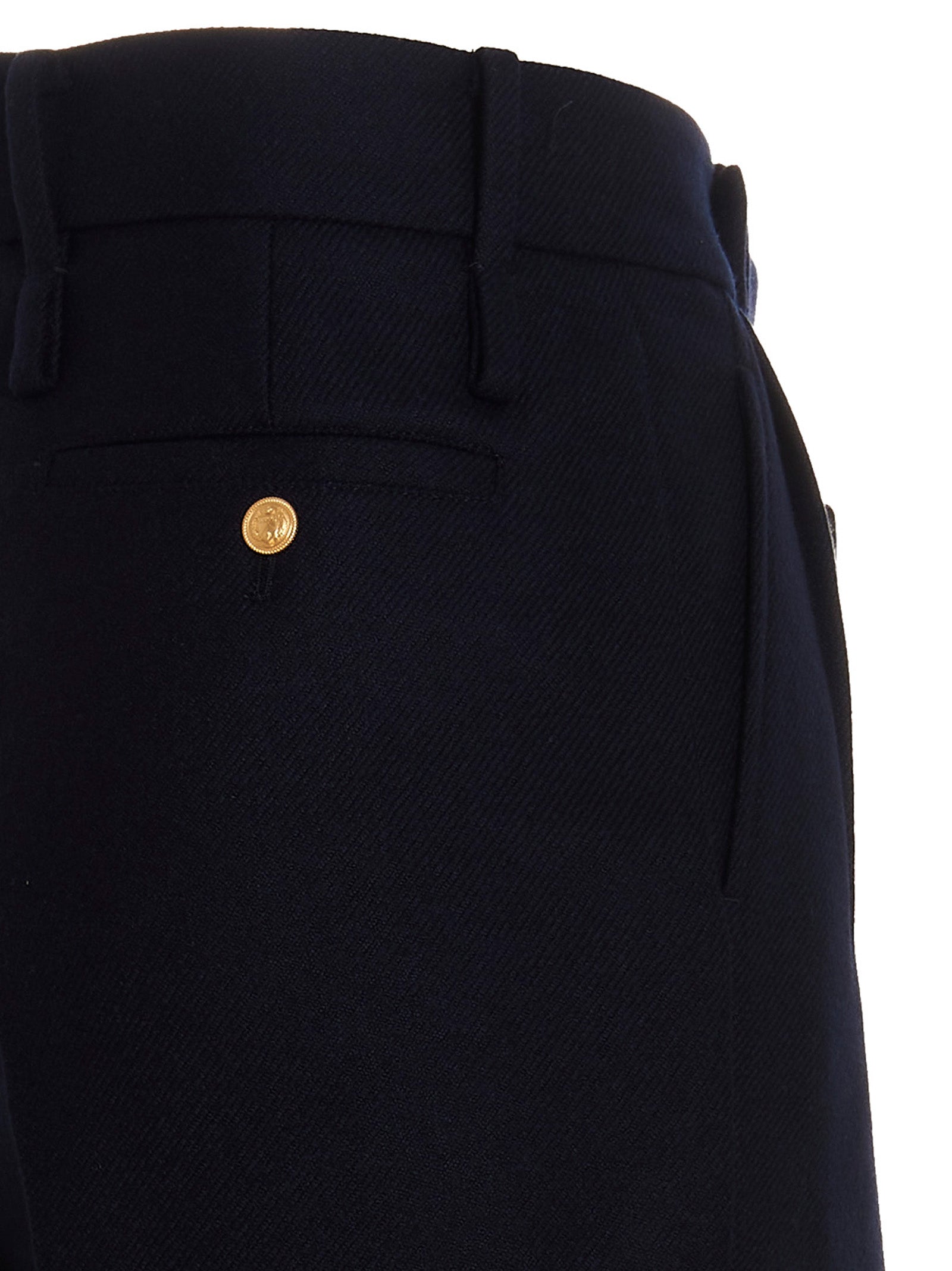 Gucci Blue Cashmere Casual Women's Pants