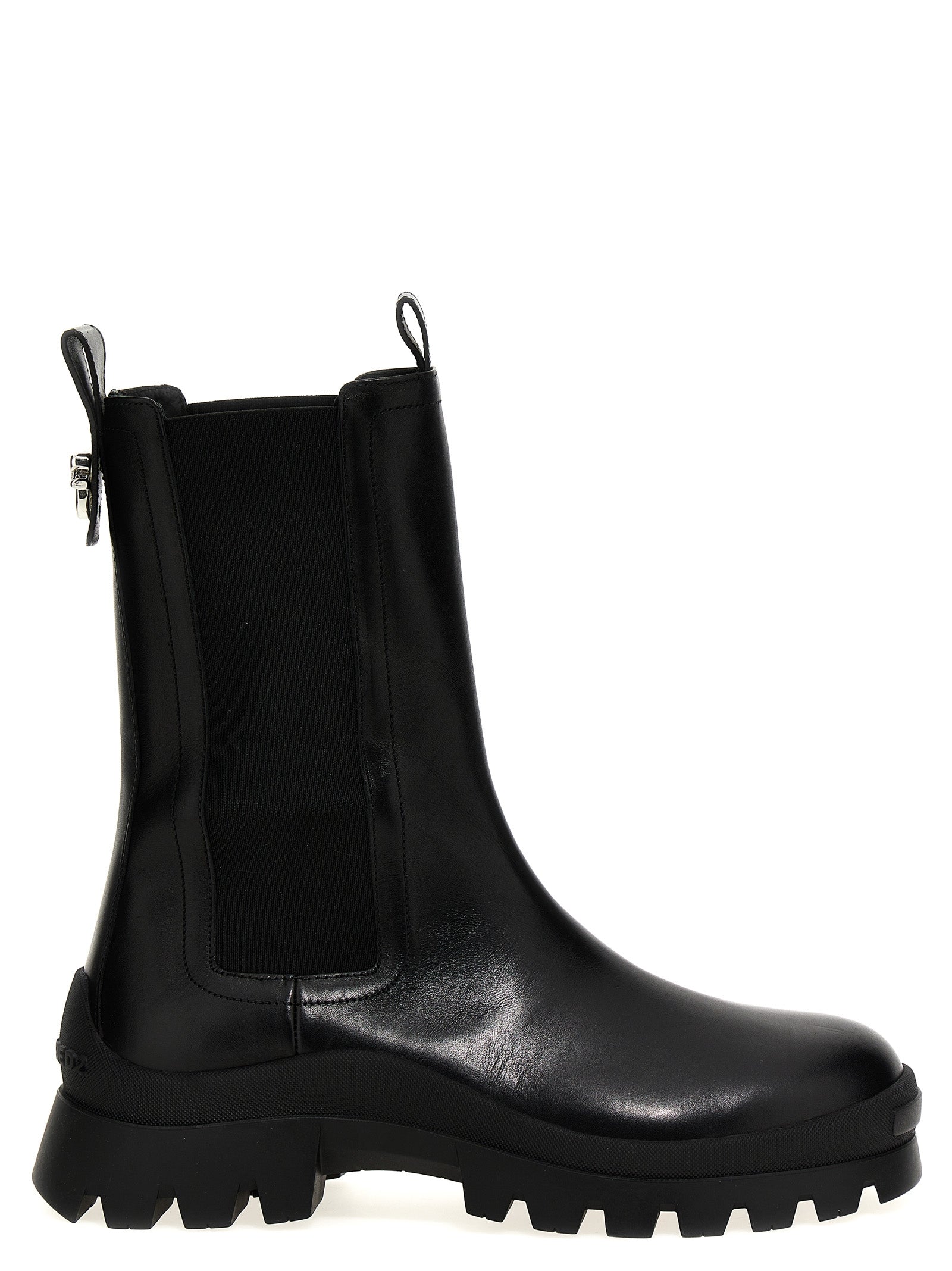 Dsquared² Black Calfskin Ankle Women's Boots