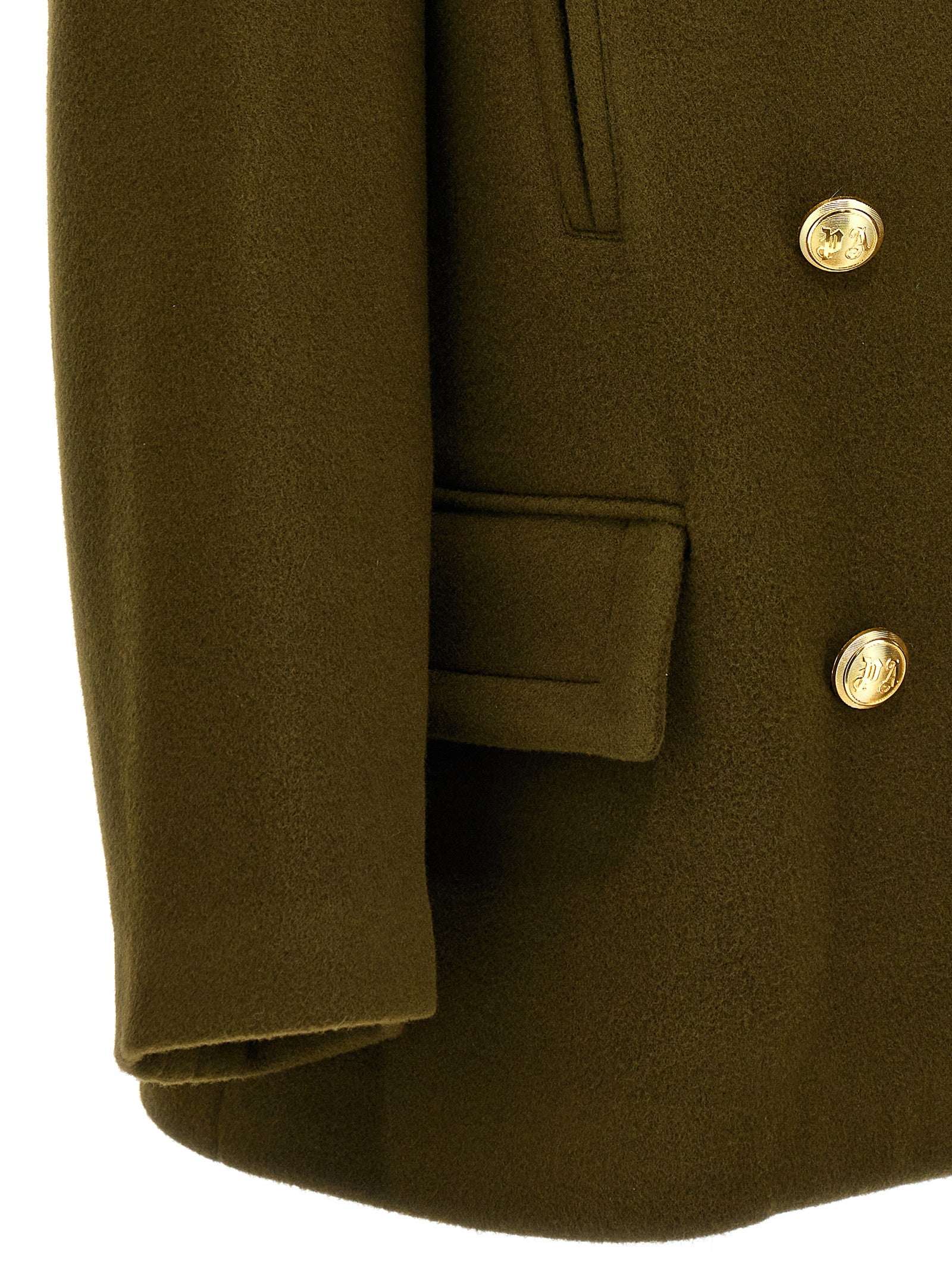 Palm Angels Bicolor Virgin Wool Women's Coat