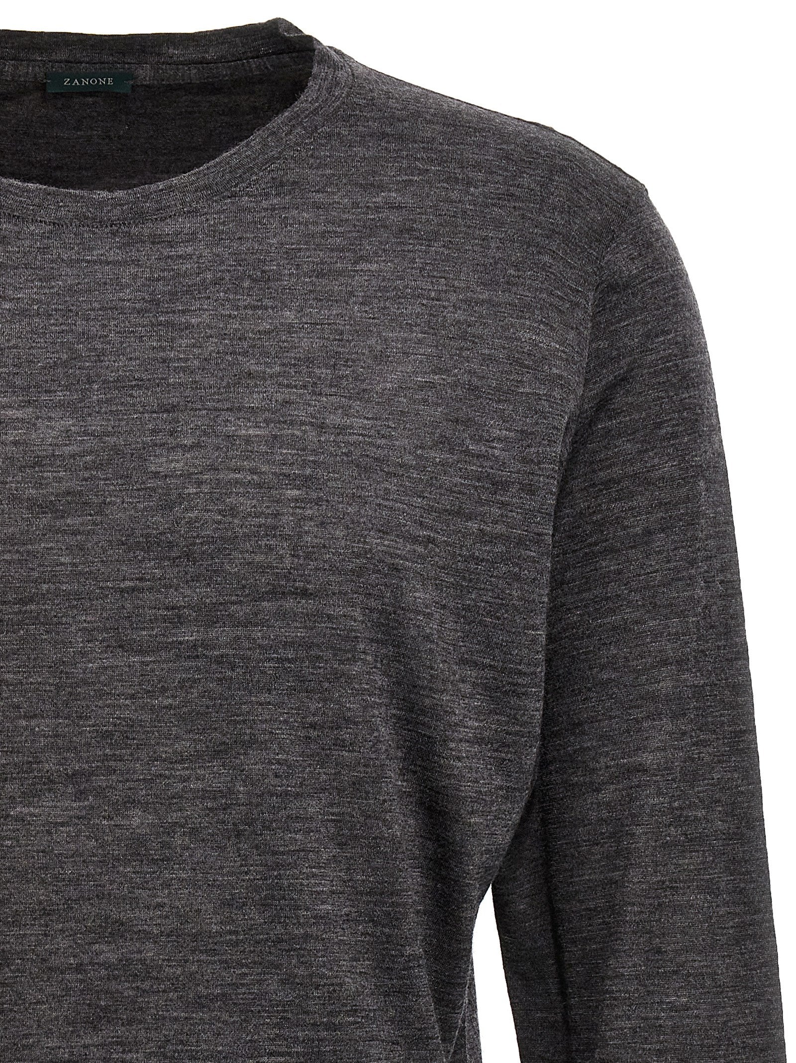 ZANONE Gray Virgin Wool Men's Cardigan
