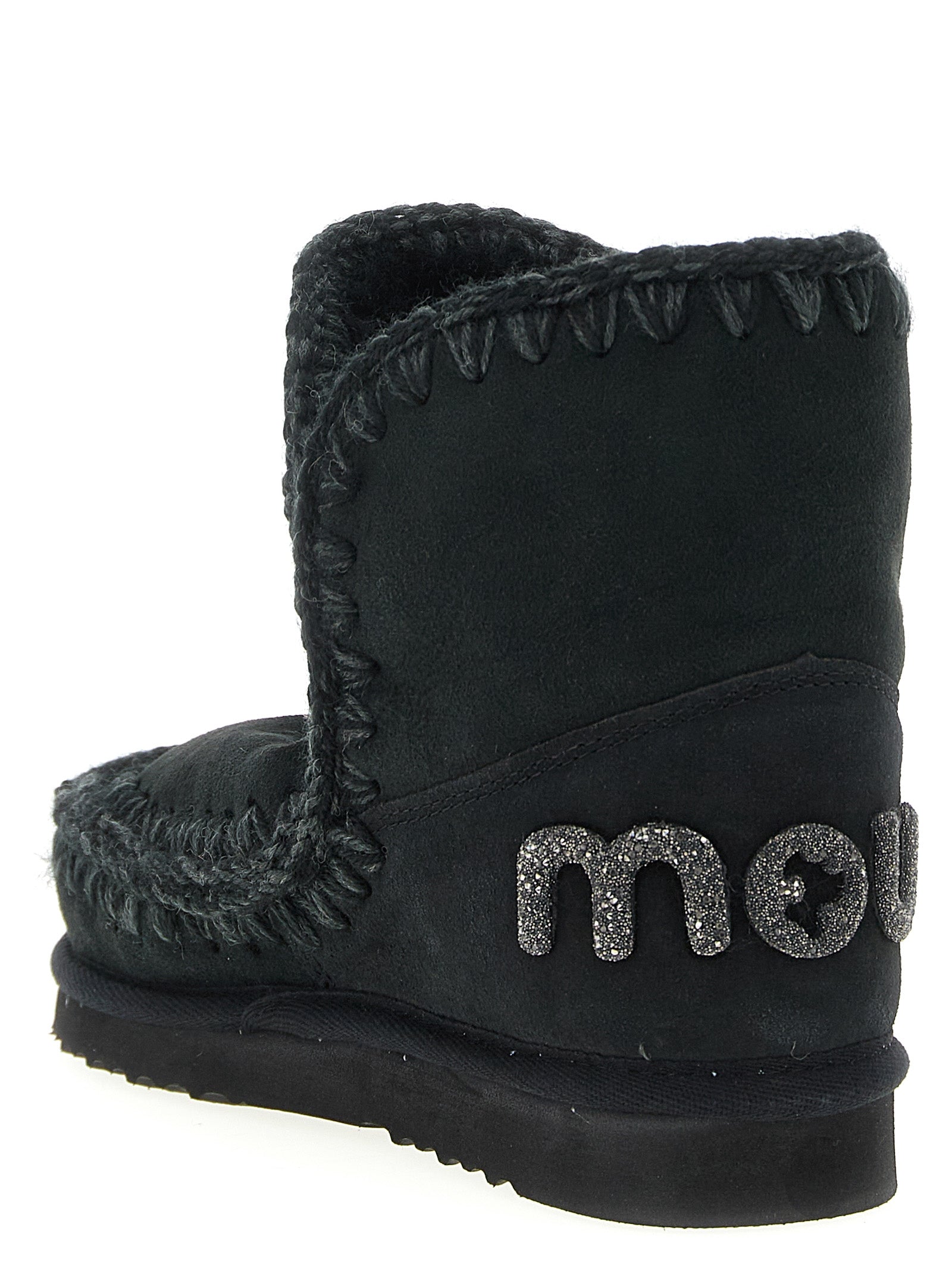 Mou Black Lambskin Ankle Women's Boots