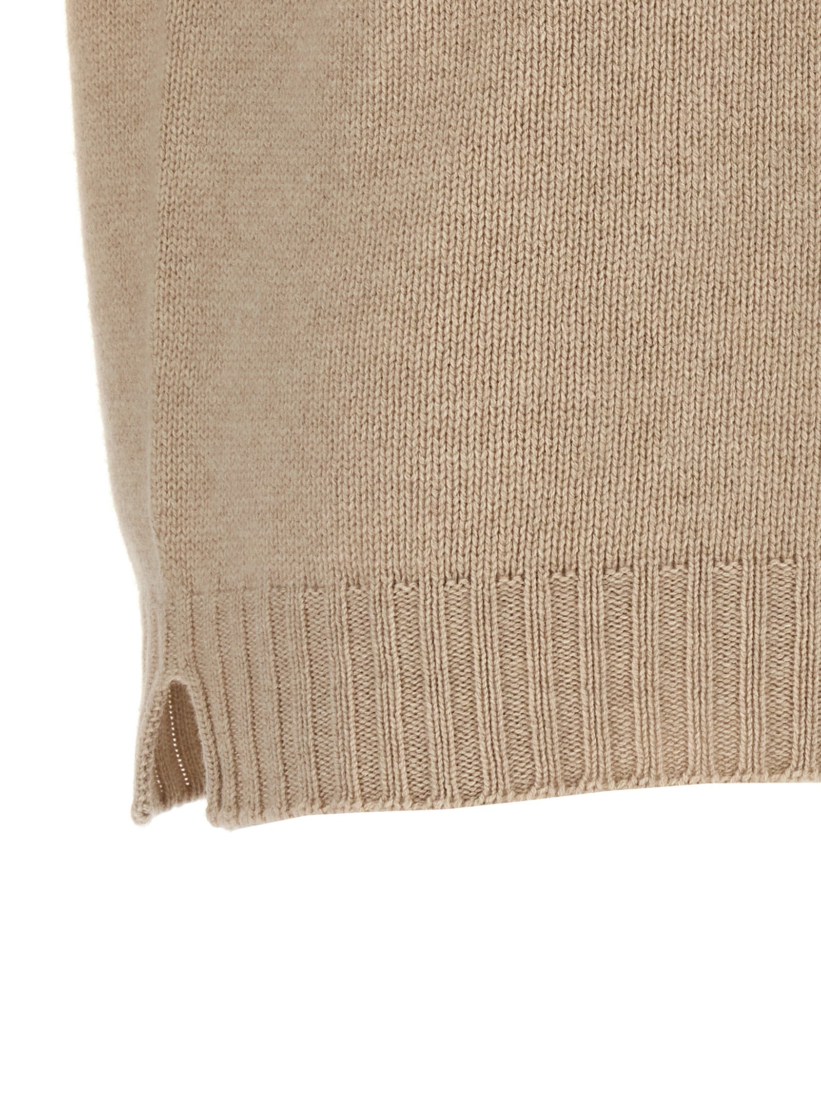 MA'RY'YA Beige Wool Men's Cardigan