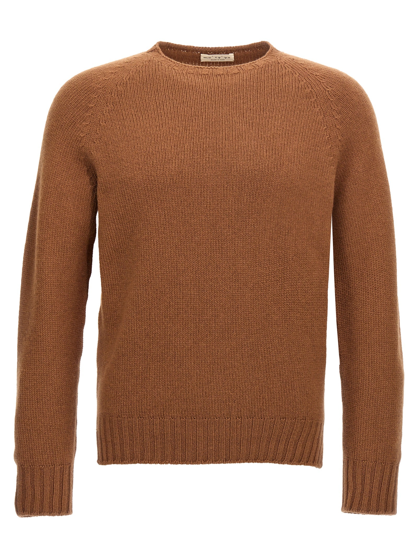 MA'RY'YA Brown Wool Men's Cardigan
