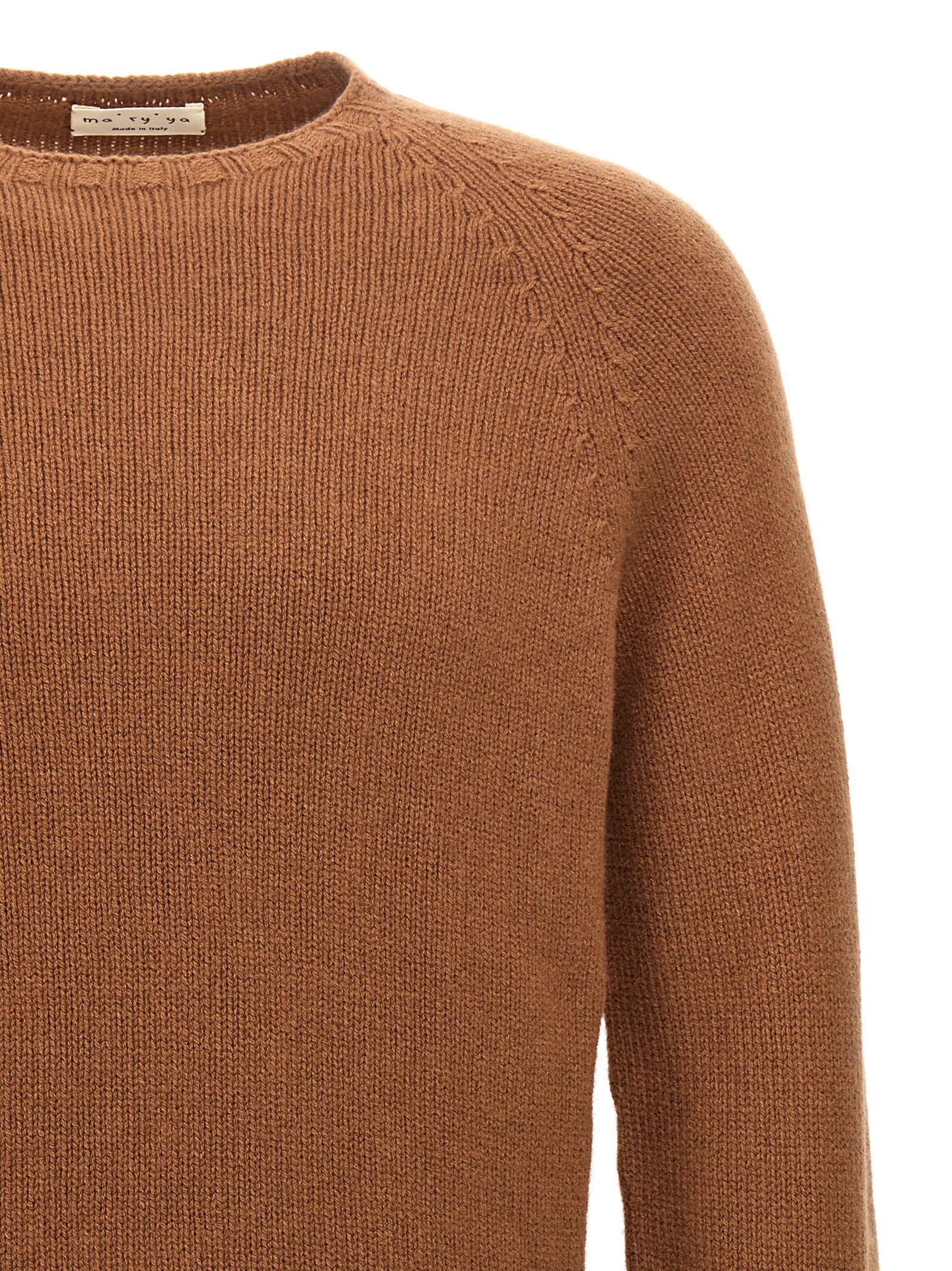 MA'RY'YA Brown Wool Men's Cardigan