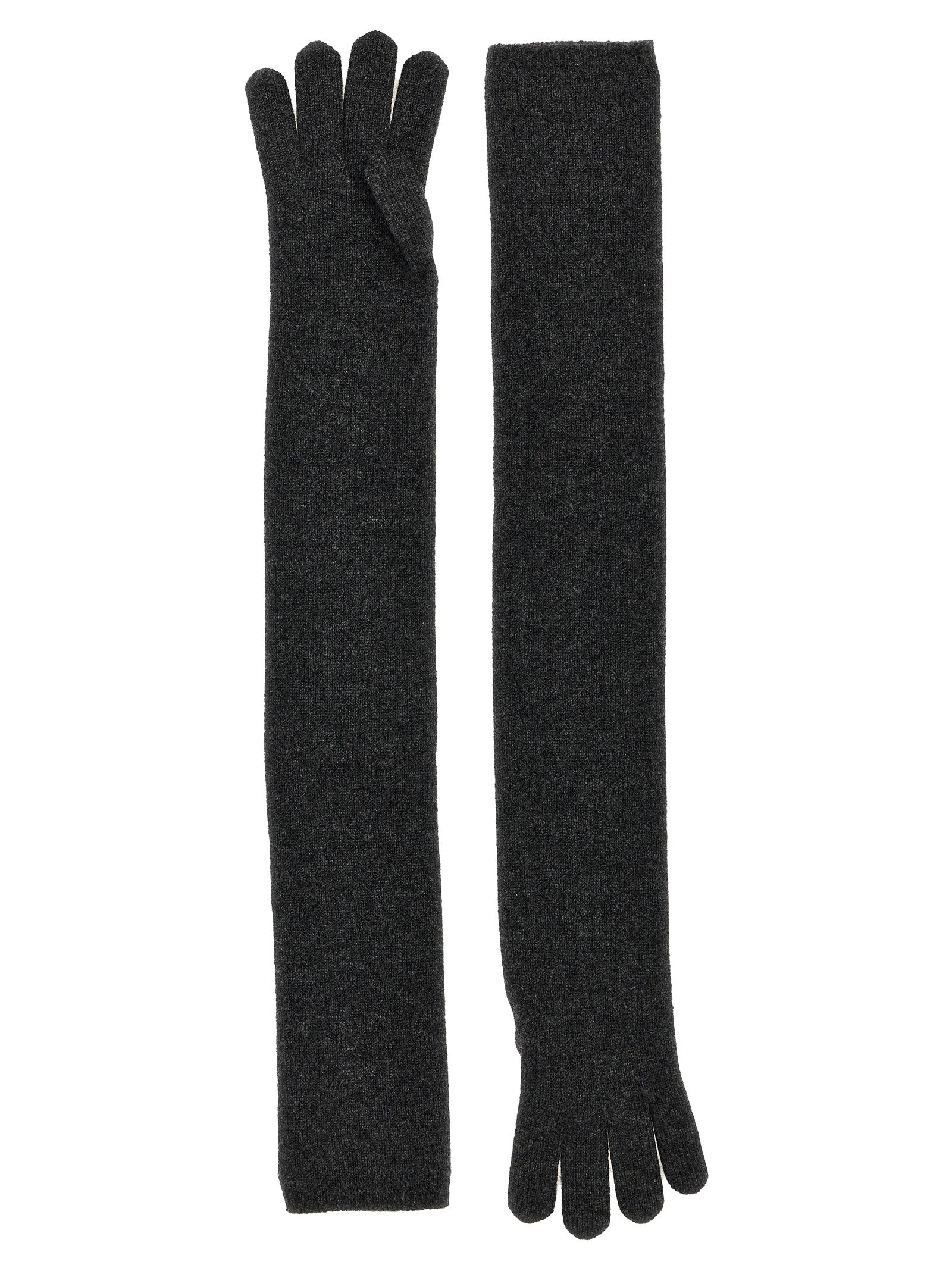 Max Mara Gray Cashmere Women's Gloves