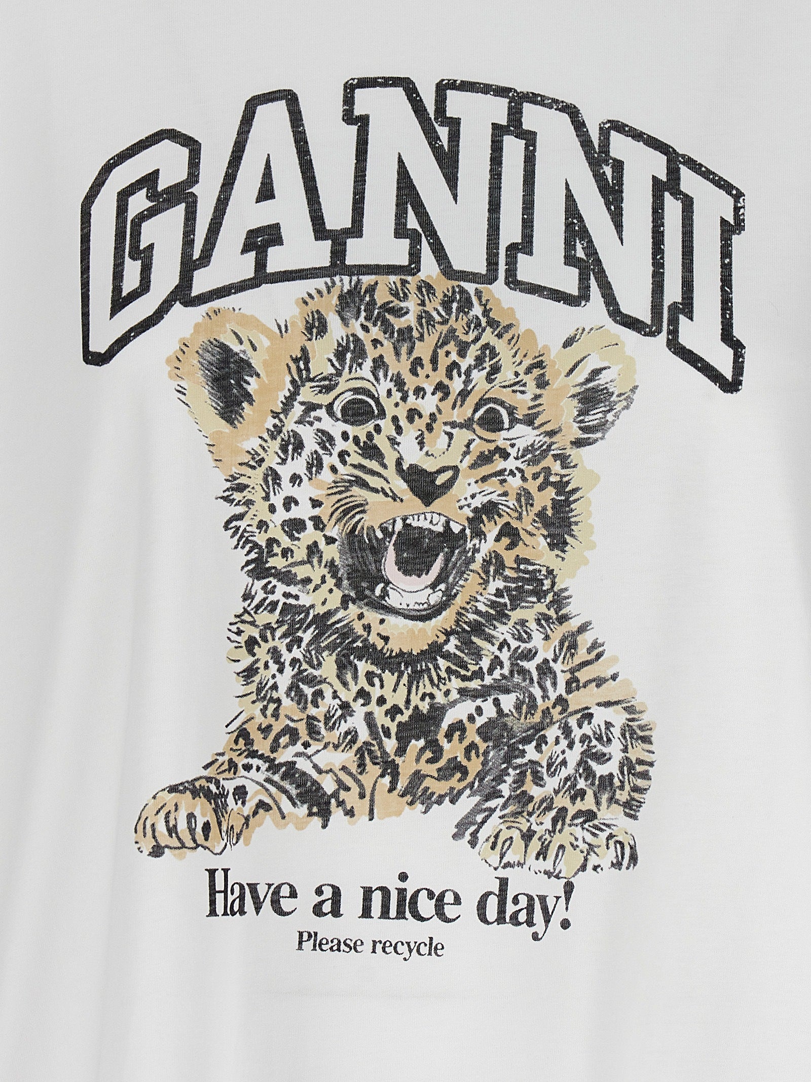 Ganni White Cotton Women's T-Shirt