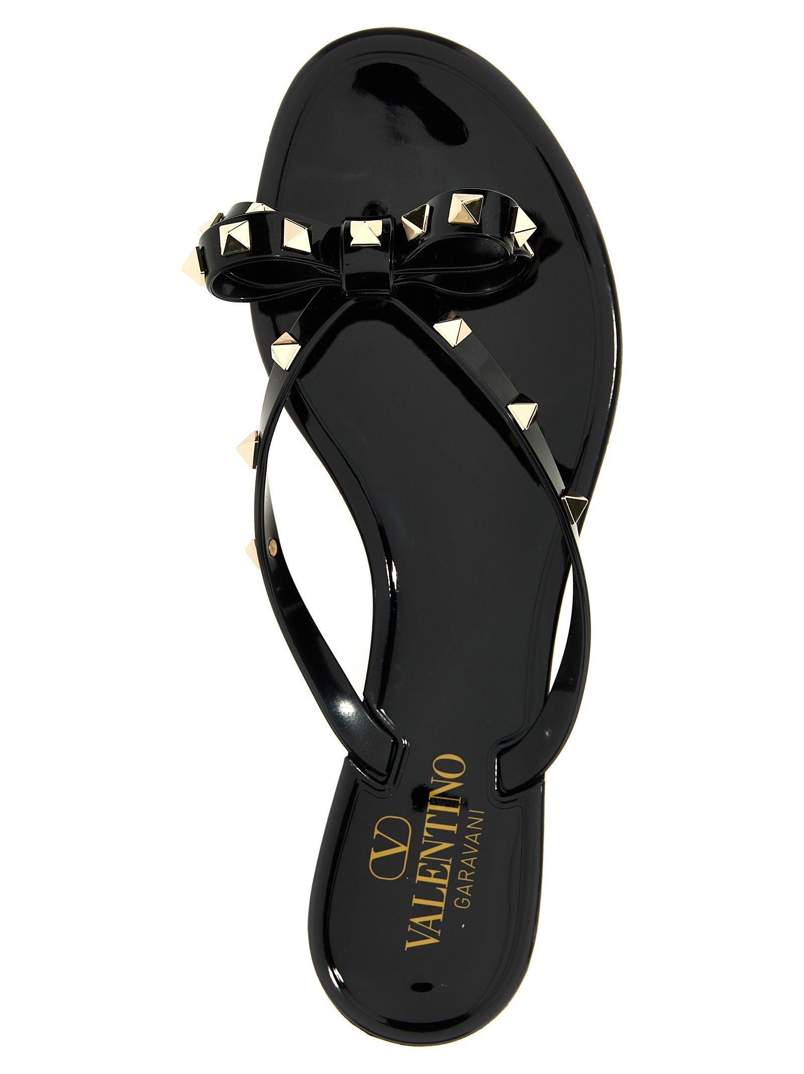 Valentino Garavani Black PVC Women's Slides