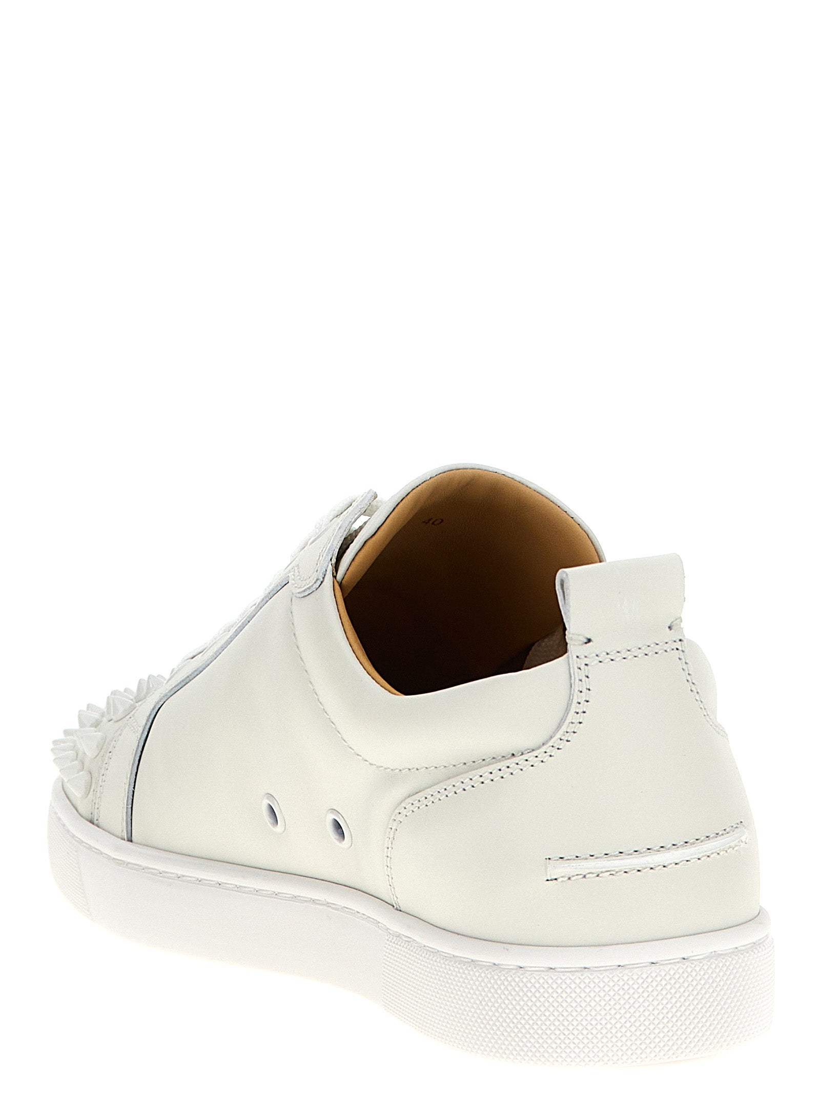 Christian Louboutin White Calfskin Low Top Men's Sneakers