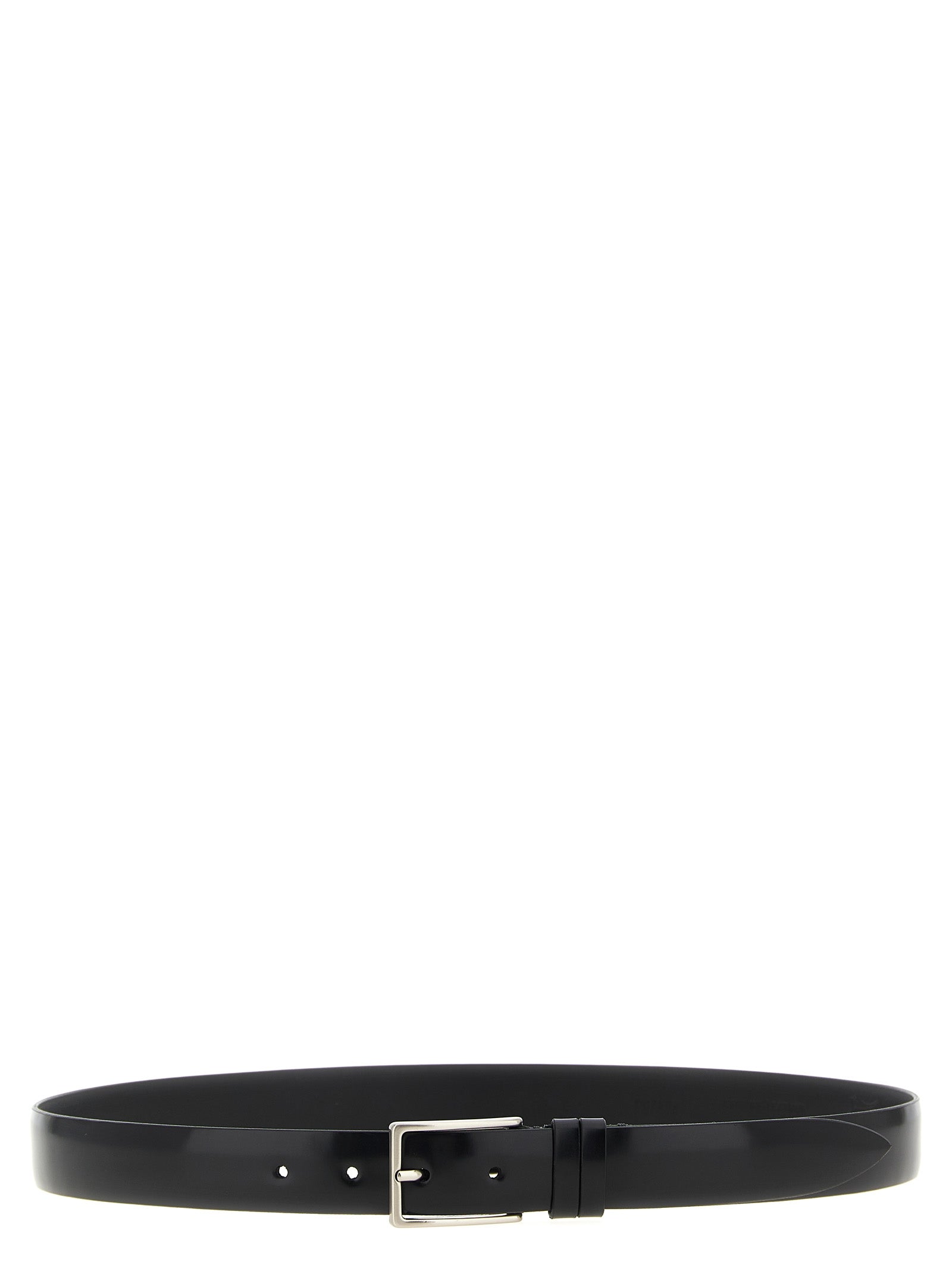 ZERBINI CLAUDIO Black Leather Regular Men's Belt