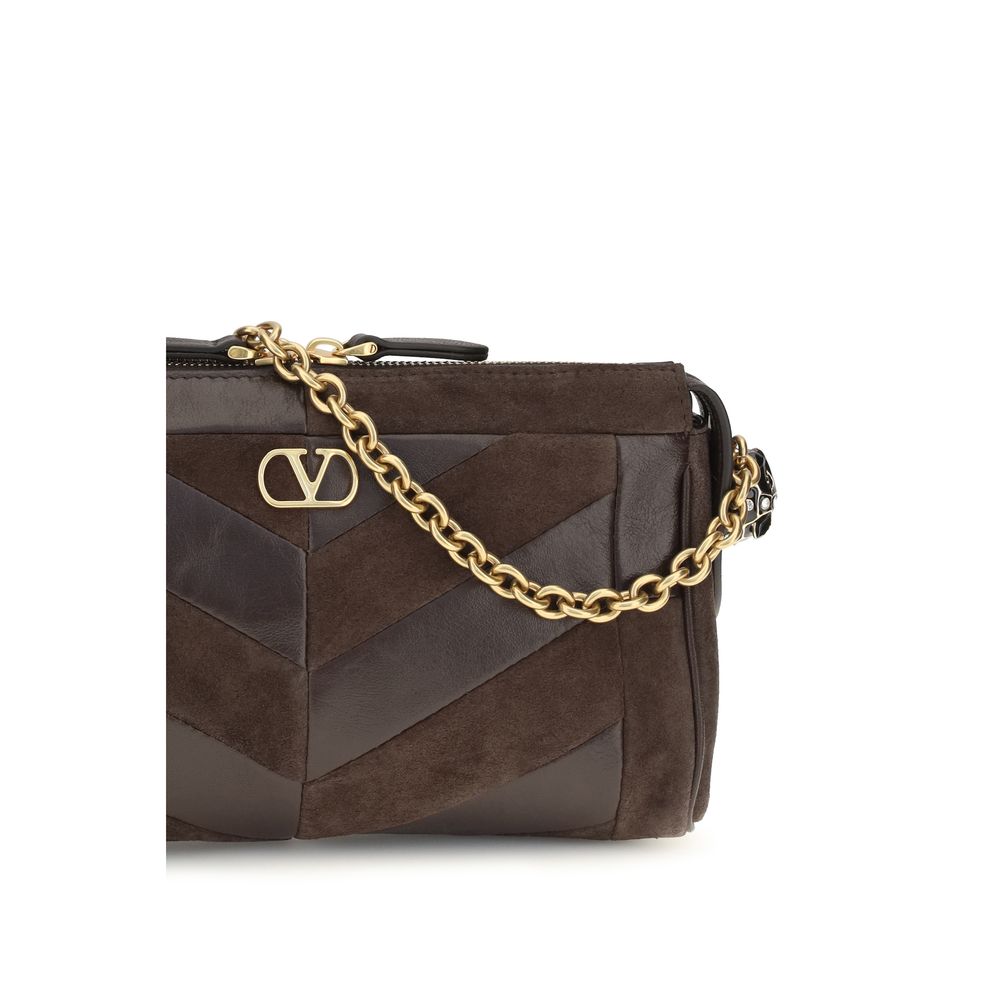 Valentino Garavani Brown Calf Leather Bos Taurus Shoulder Women's Bag