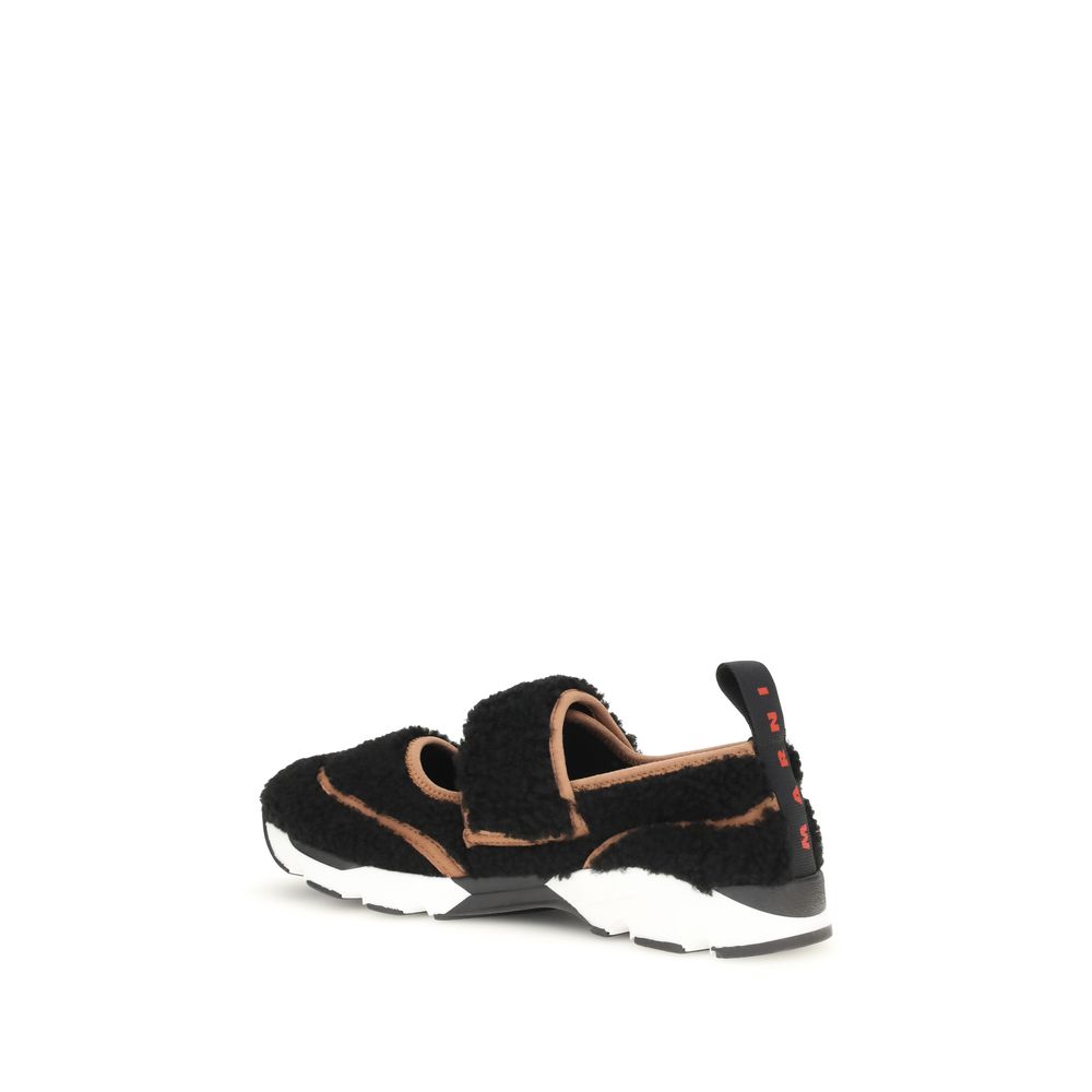 Marni Black Polyamide Athletic Women's Sneakers