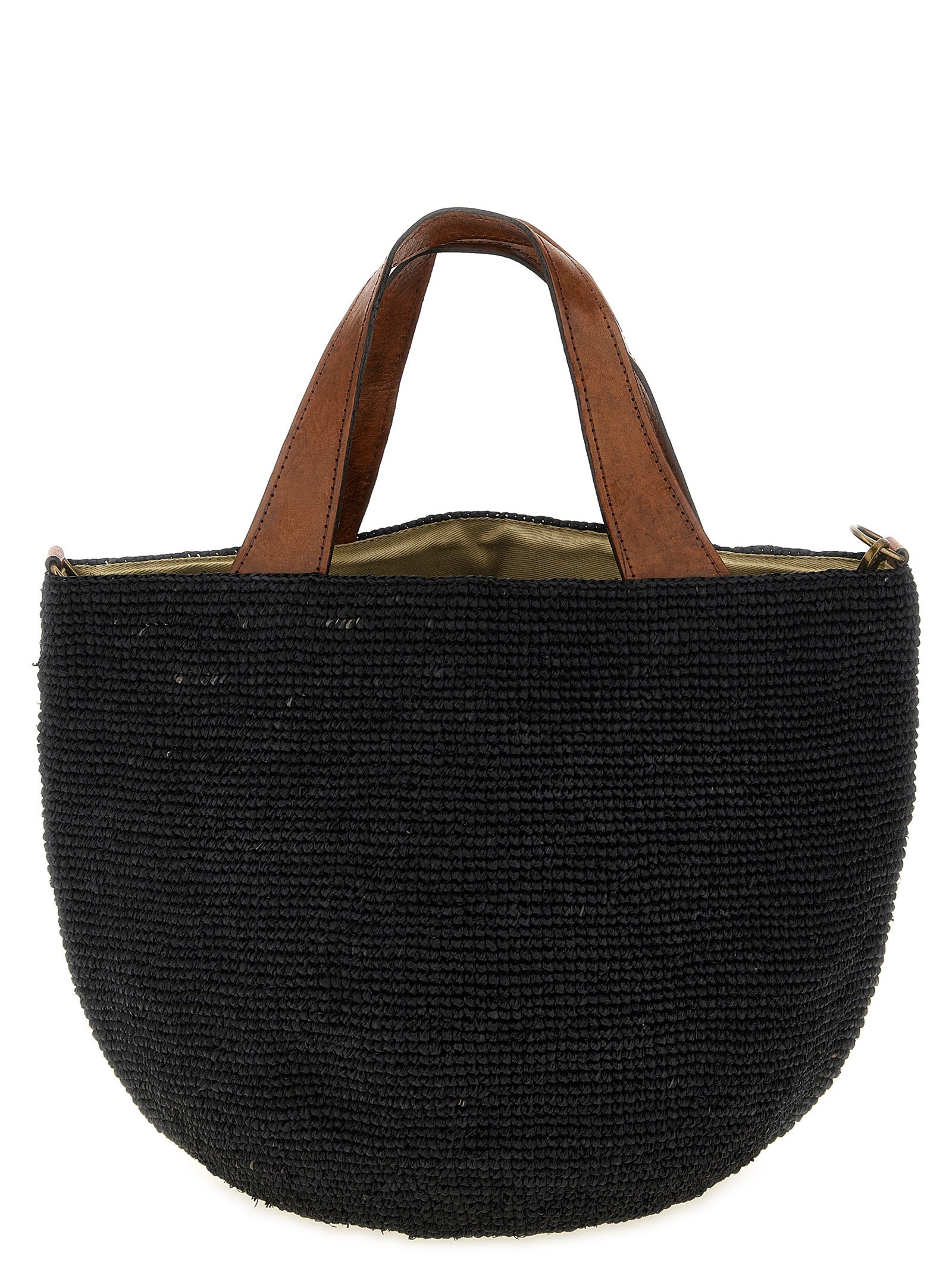 Ibeliv Black Raffia Women's Handbag