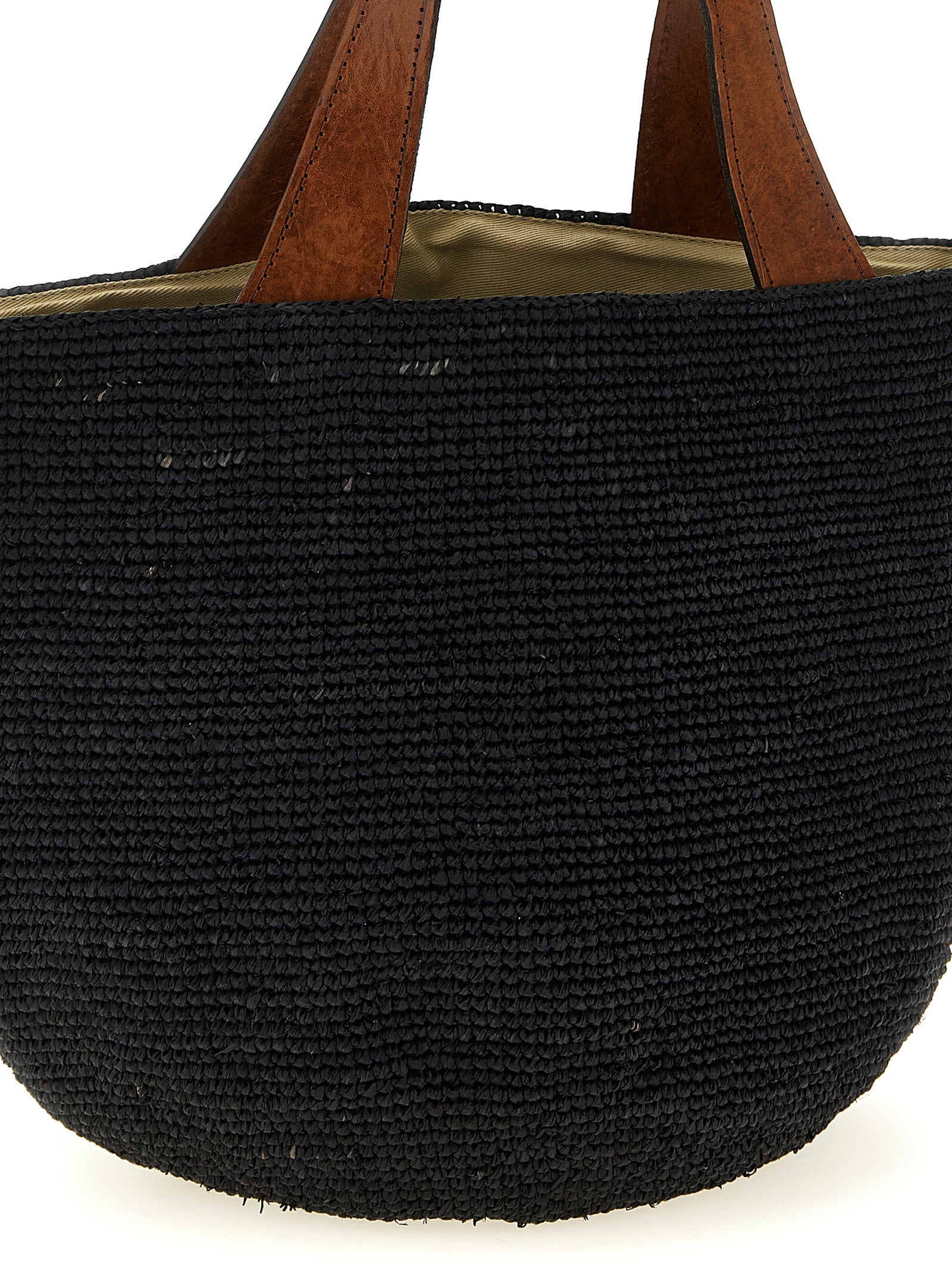 Ibeliv Black Raffia Women's Handbag