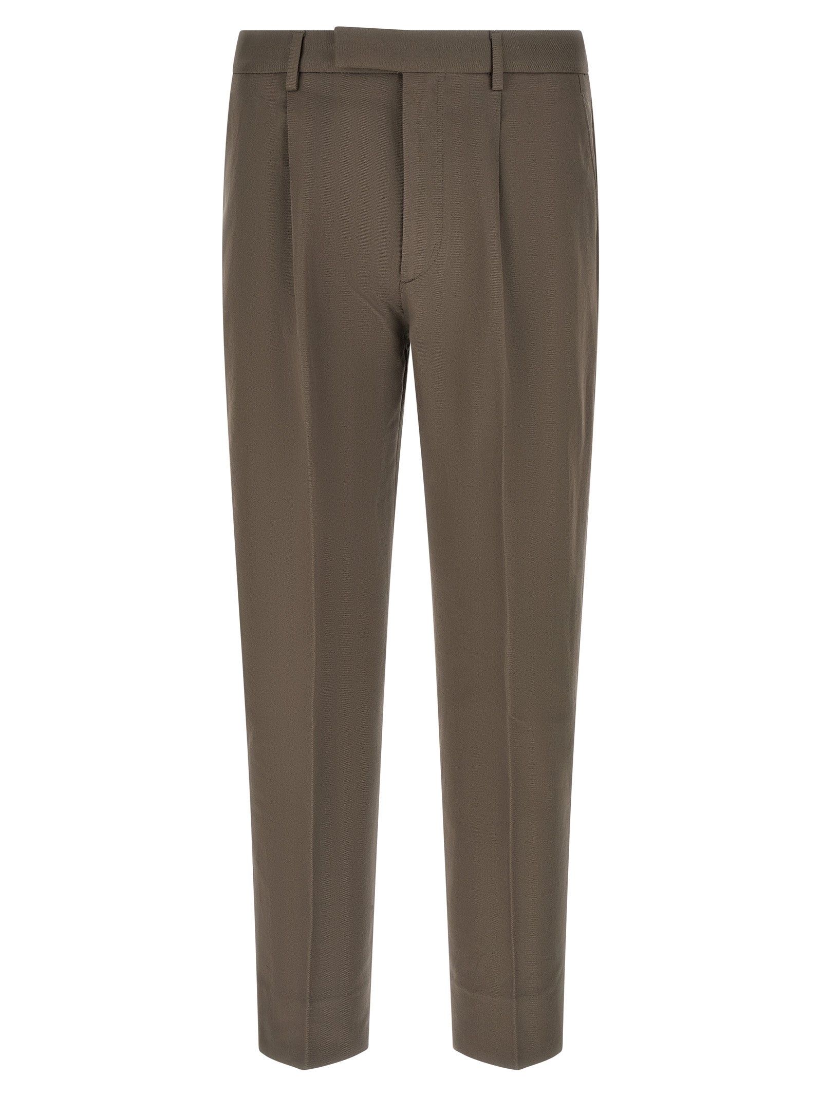 ZEGNA Brown Cotton Dress Men's Pants