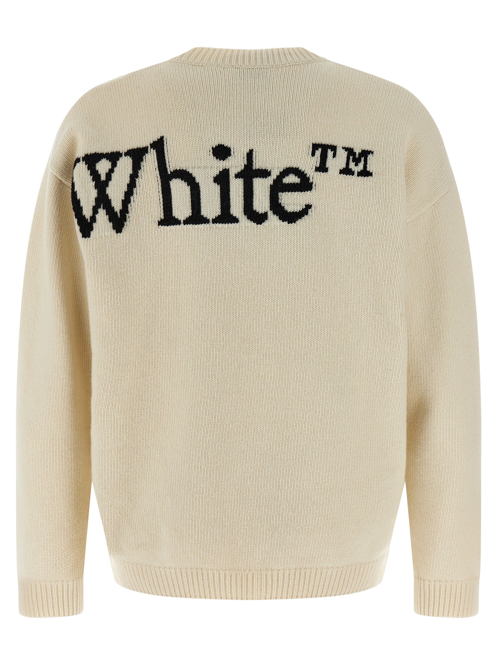 Off-White Bicolor Wool Women's Cardigan