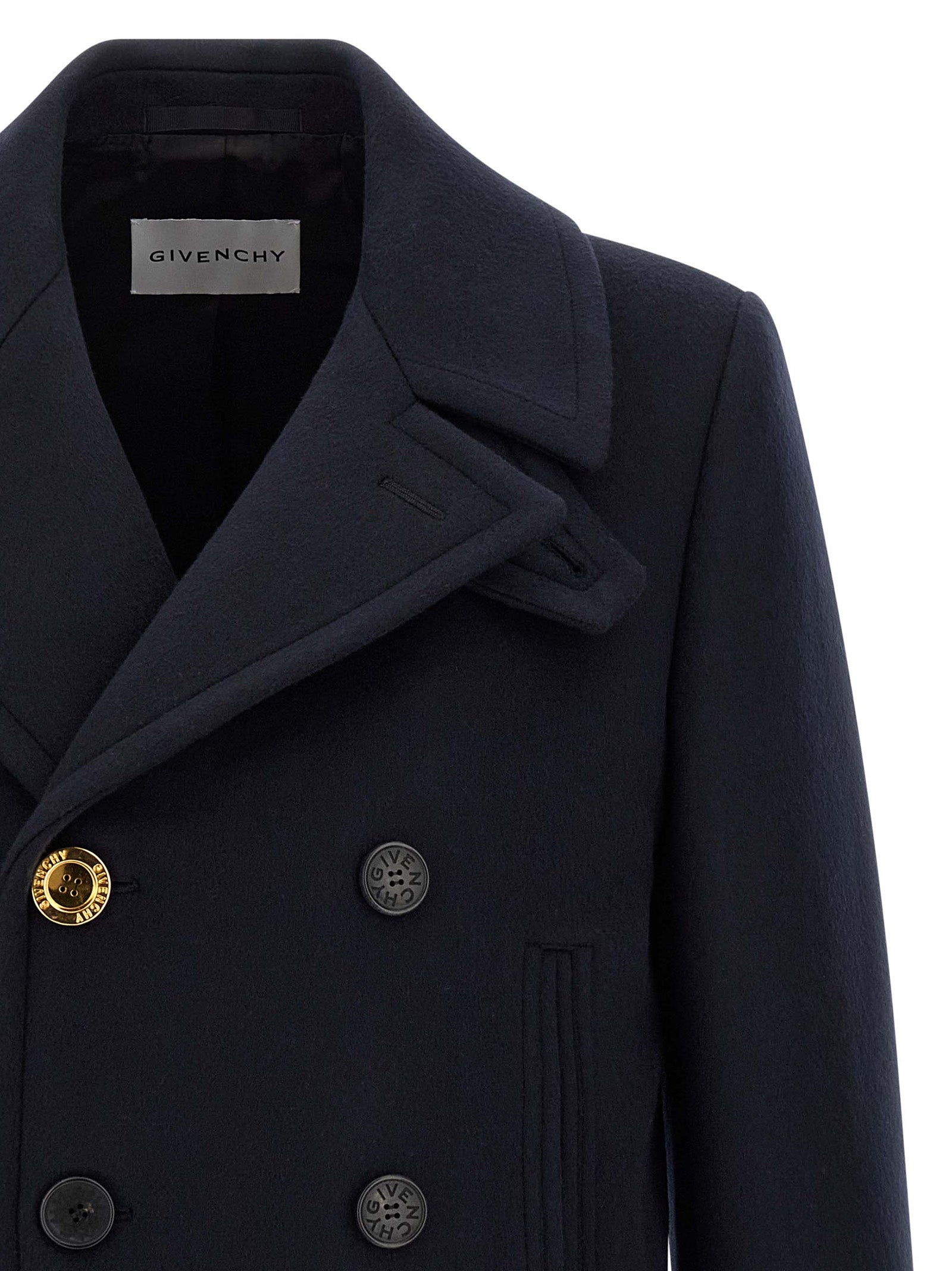 Givenchy Blue Wool Men's Coat