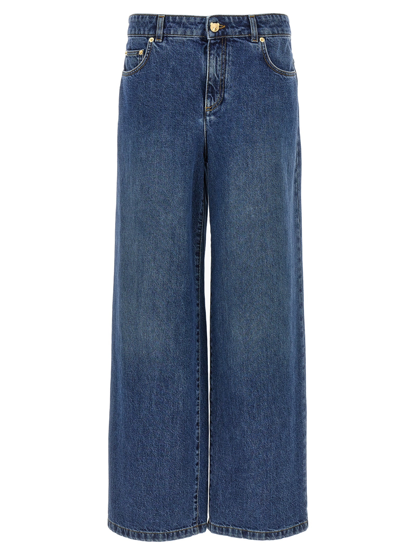 Moschino Blue Cotton Relaxed Fit Women's Jeans