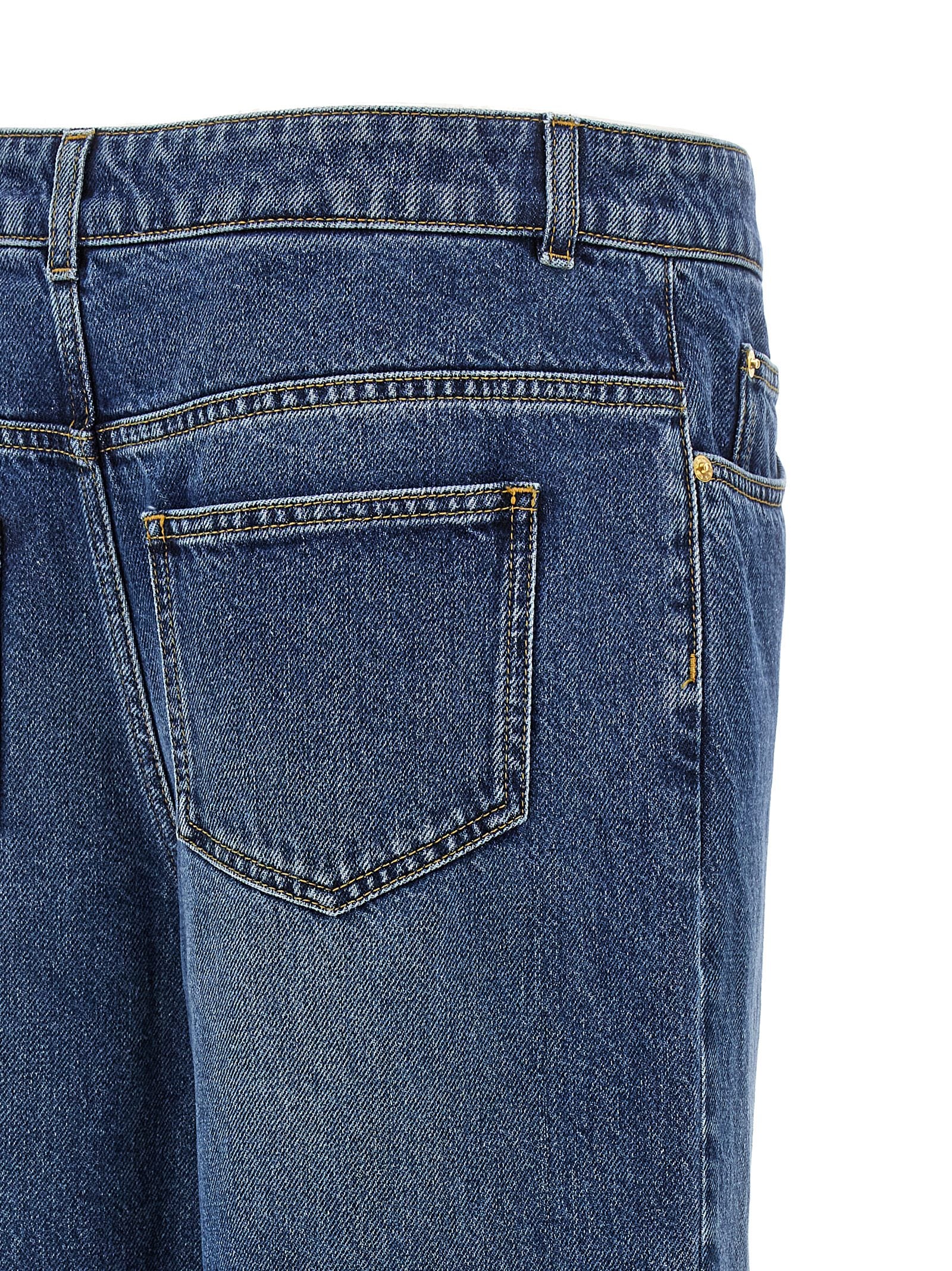 Moschino Blue Cotton Relaxed Fit Women's Jeans