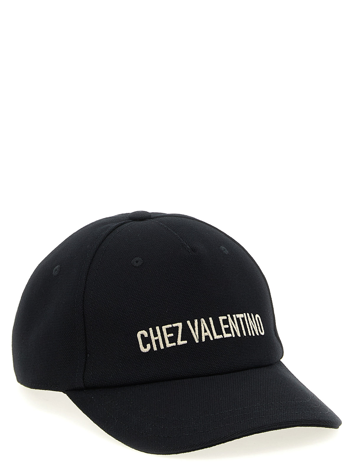 Valentino Garavani Black Cotton Cap (Baseball Men's Hat)
