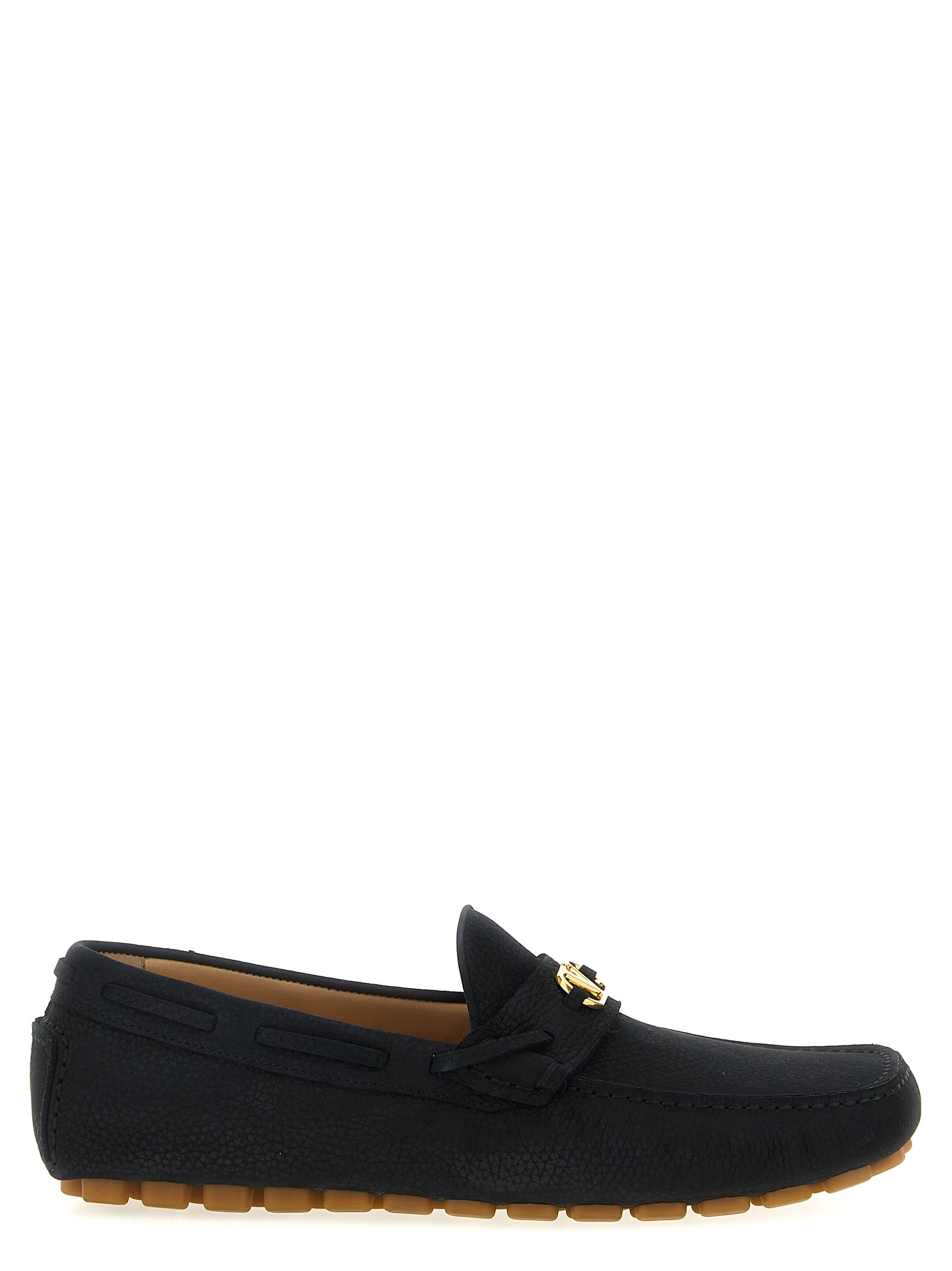 Valentino Garavani Black Calfskin Slip-On Men's Loafers
