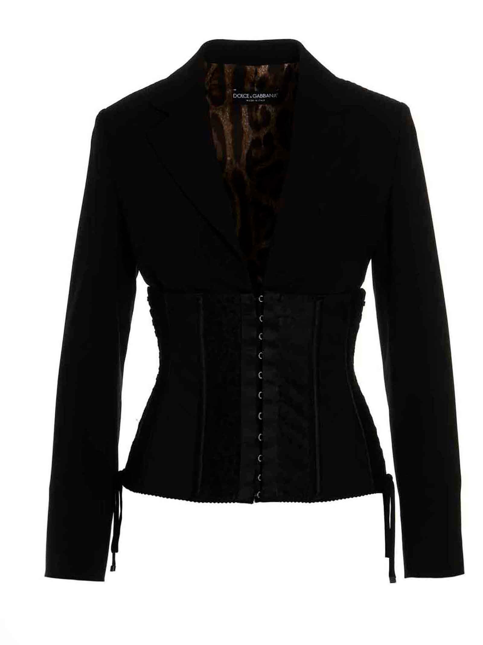 Dolce & Gabbana Black Virgin Wool Women's Blazer