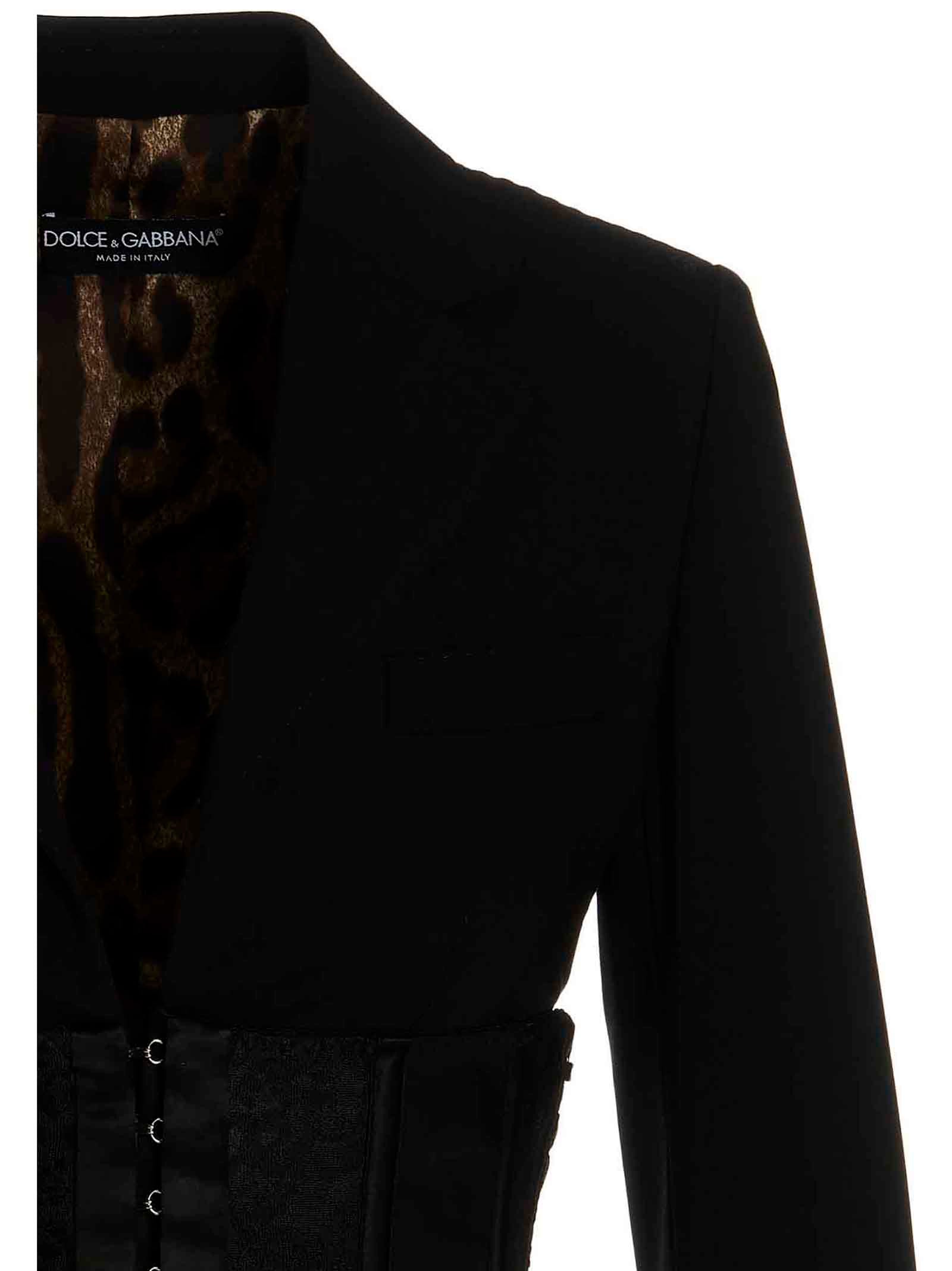 Dolce & Gabbana Black Virgin Wool Women's Blazer