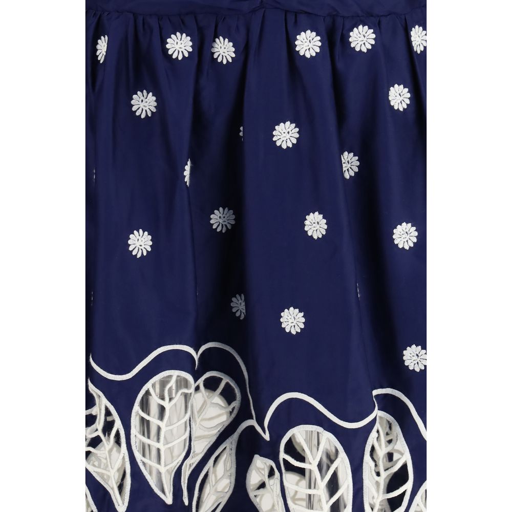 FARM RIO Blue Cotton Casual Women's Dress