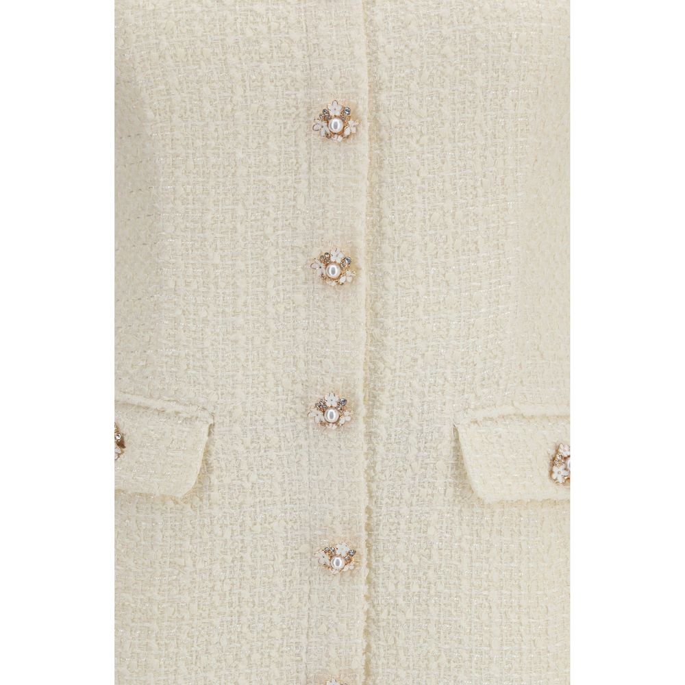 Self-Portrait Beige Polyester Casual Women's Dress