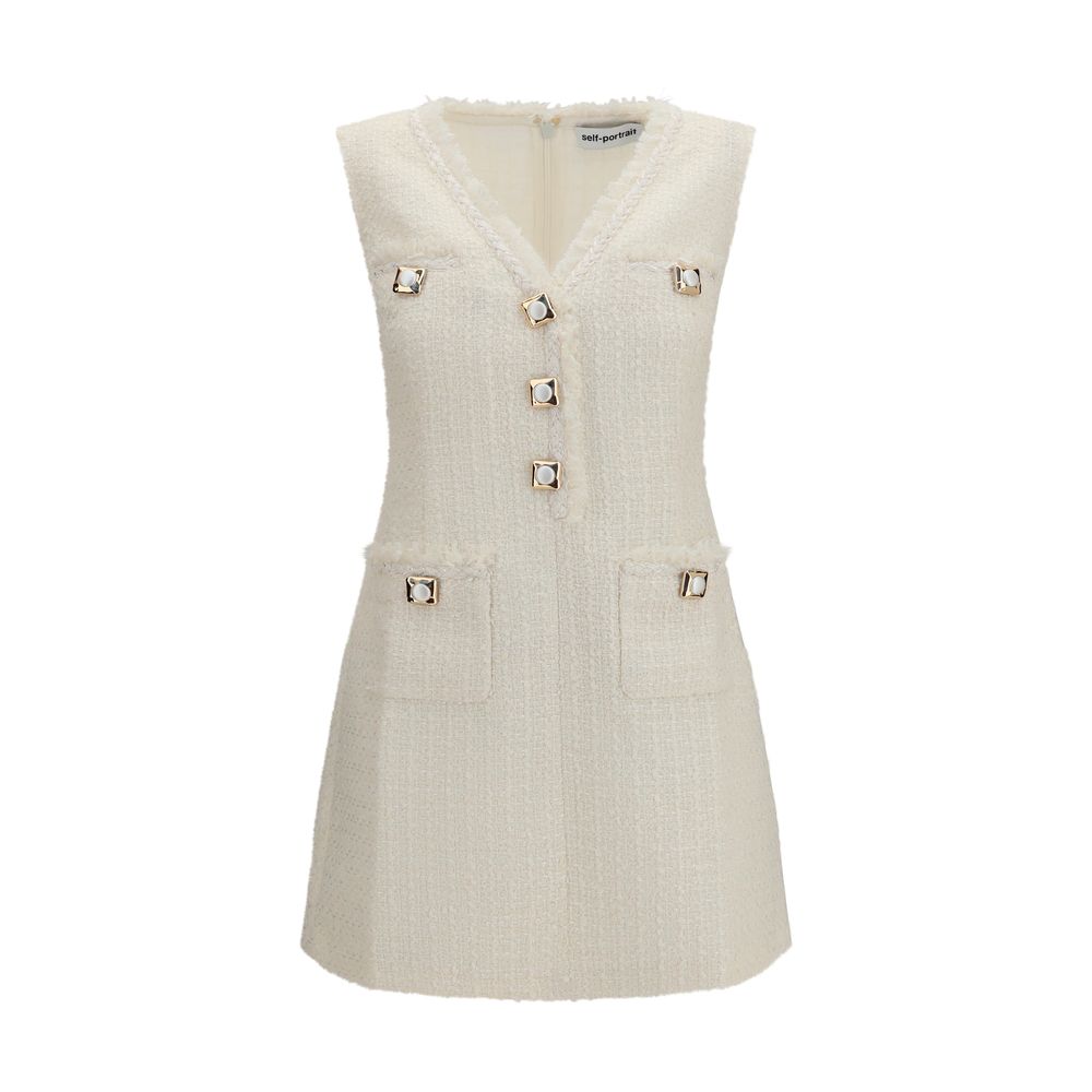 Self-Portrait Beige Polyamide Casual Women's Dress