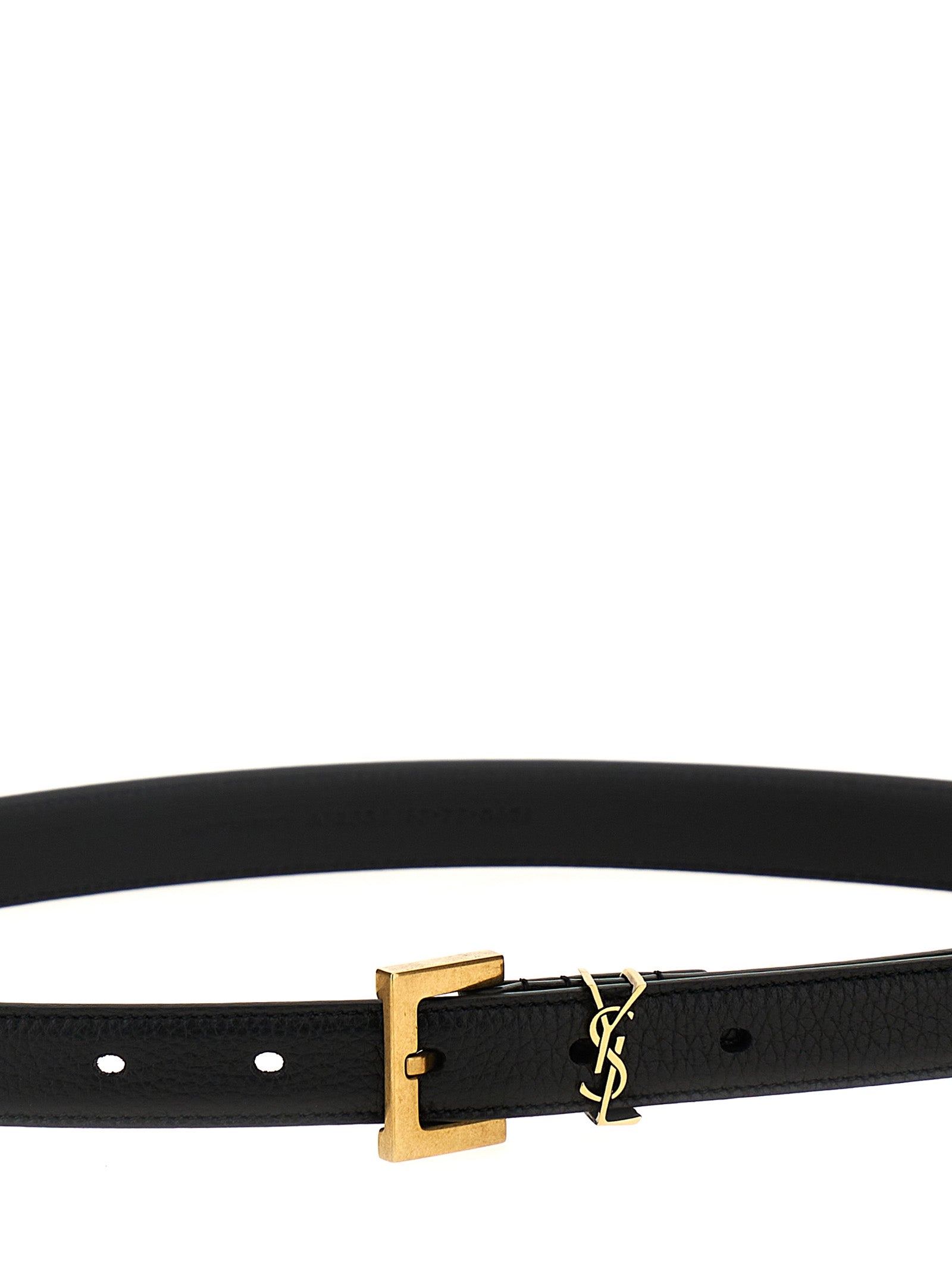 Saint Laurent Black Calfskin Regular Women's Belt