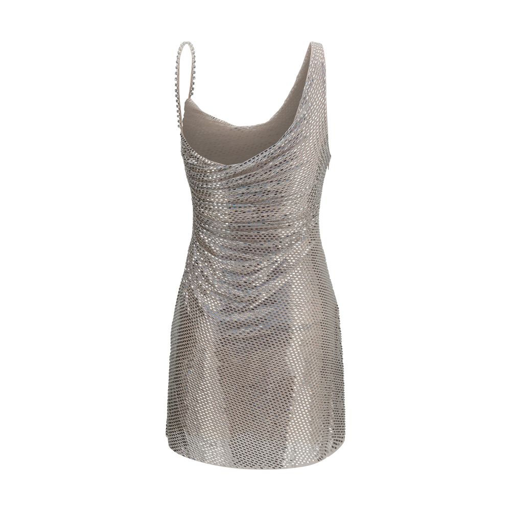 Self-Portrait Silver Polyester Cocktail Women's Dress