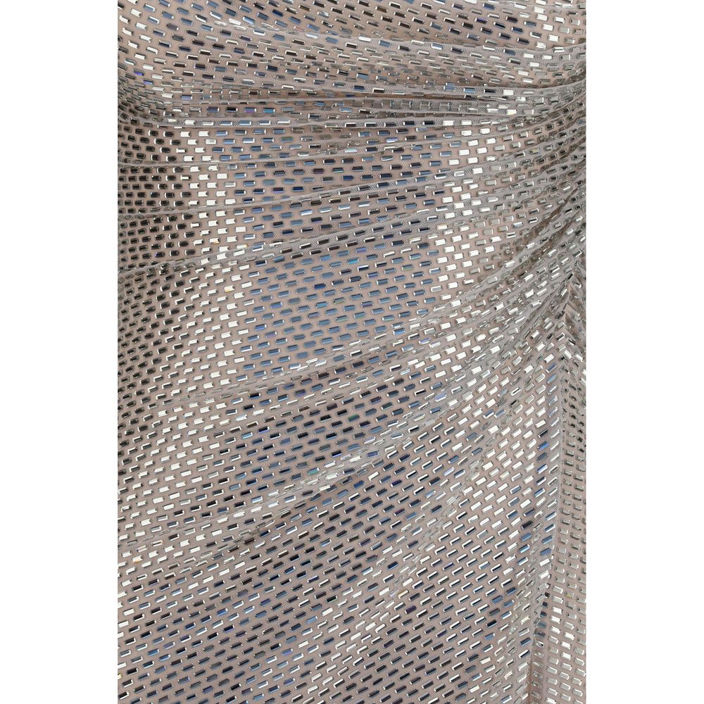 Self-Portrait Silver Polyester Cocktail Women's Dress