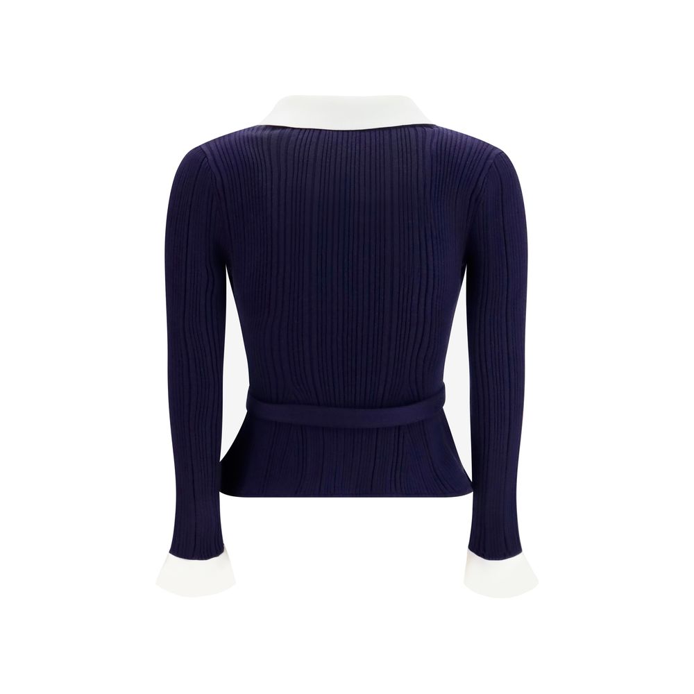 Self-Portrait Blue Polyamide Women's Cardigan