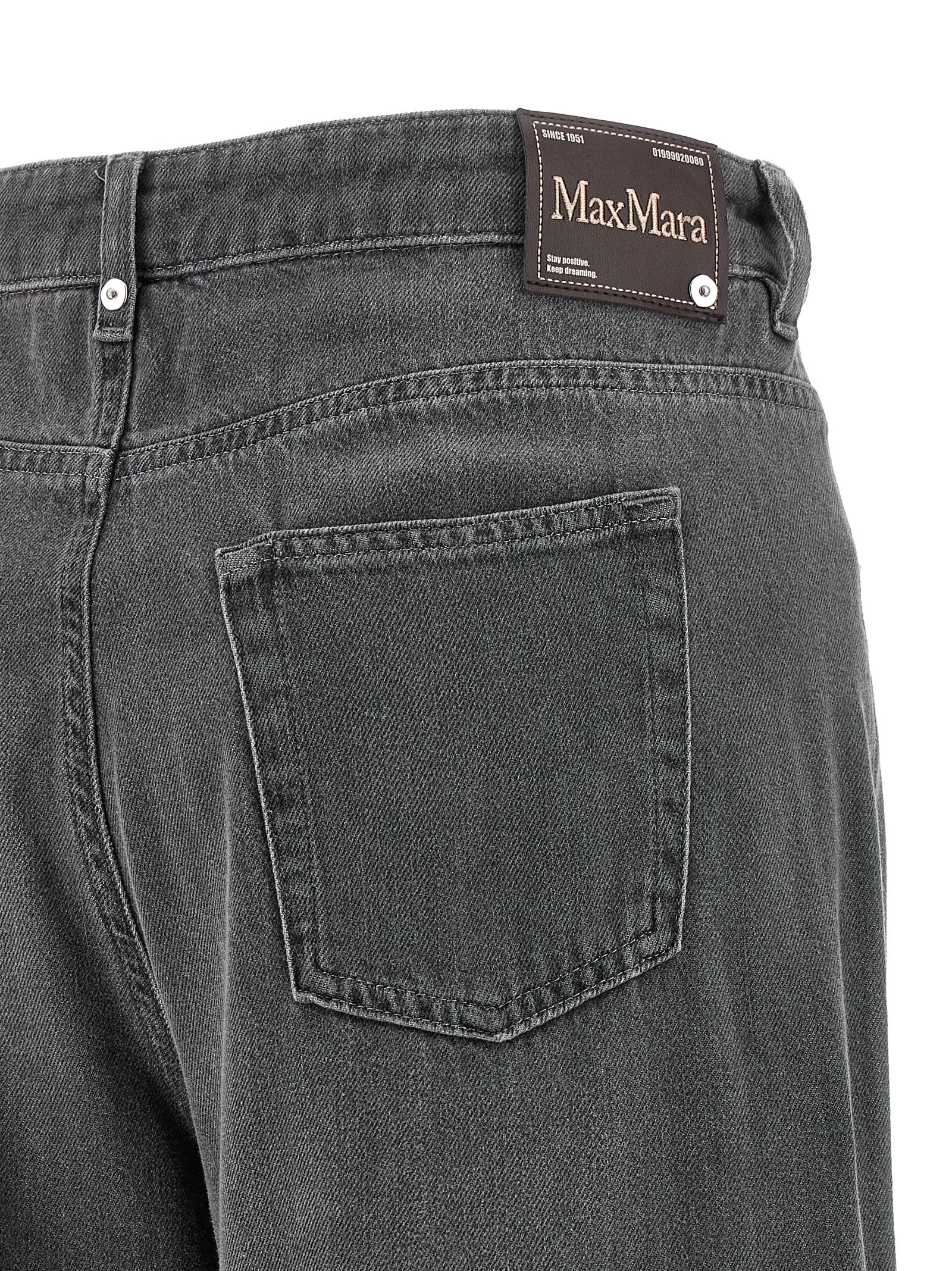 'S Max Mara Gray Cotton Cropped Women's Jeans