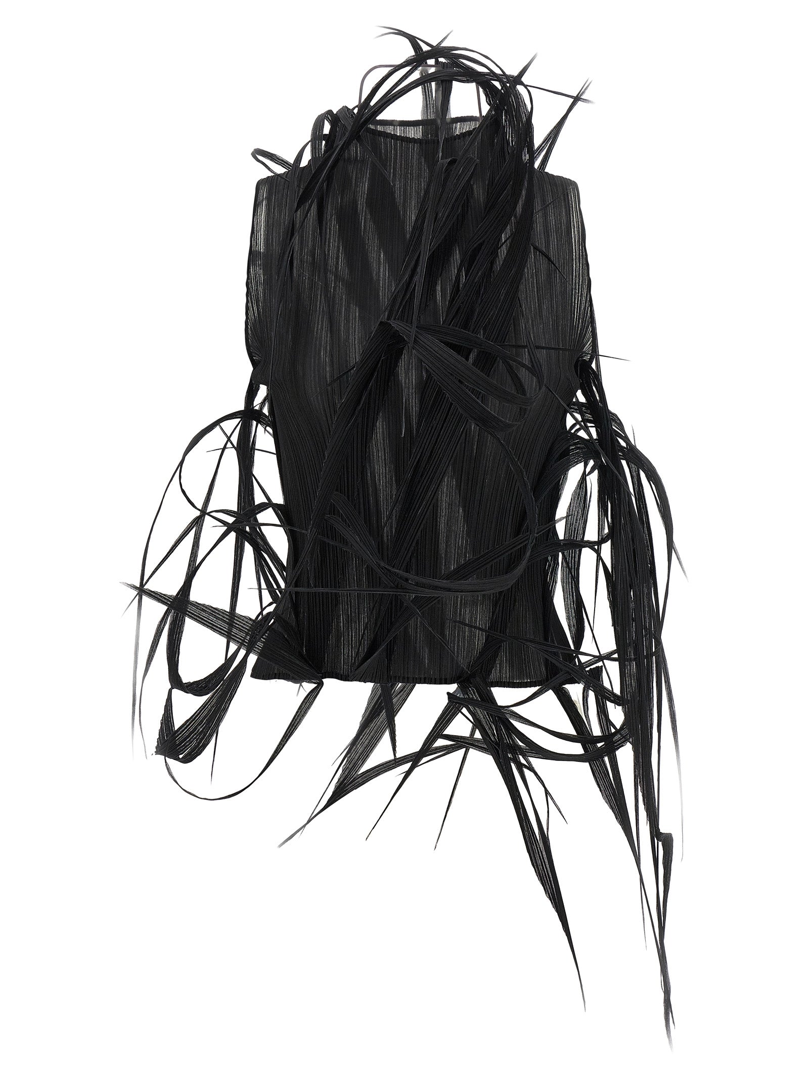 Issey Miyake Black Polyester Tank Women's Tops